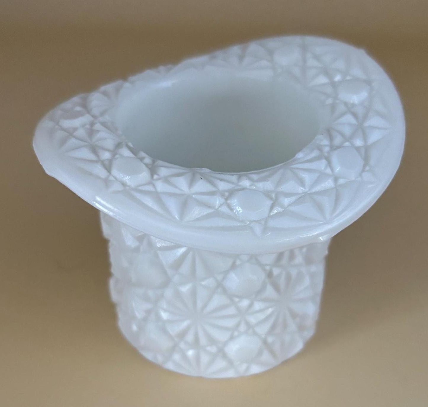 Vintage Fenton White Milk Glass Hat Glass Art Lover Antiques