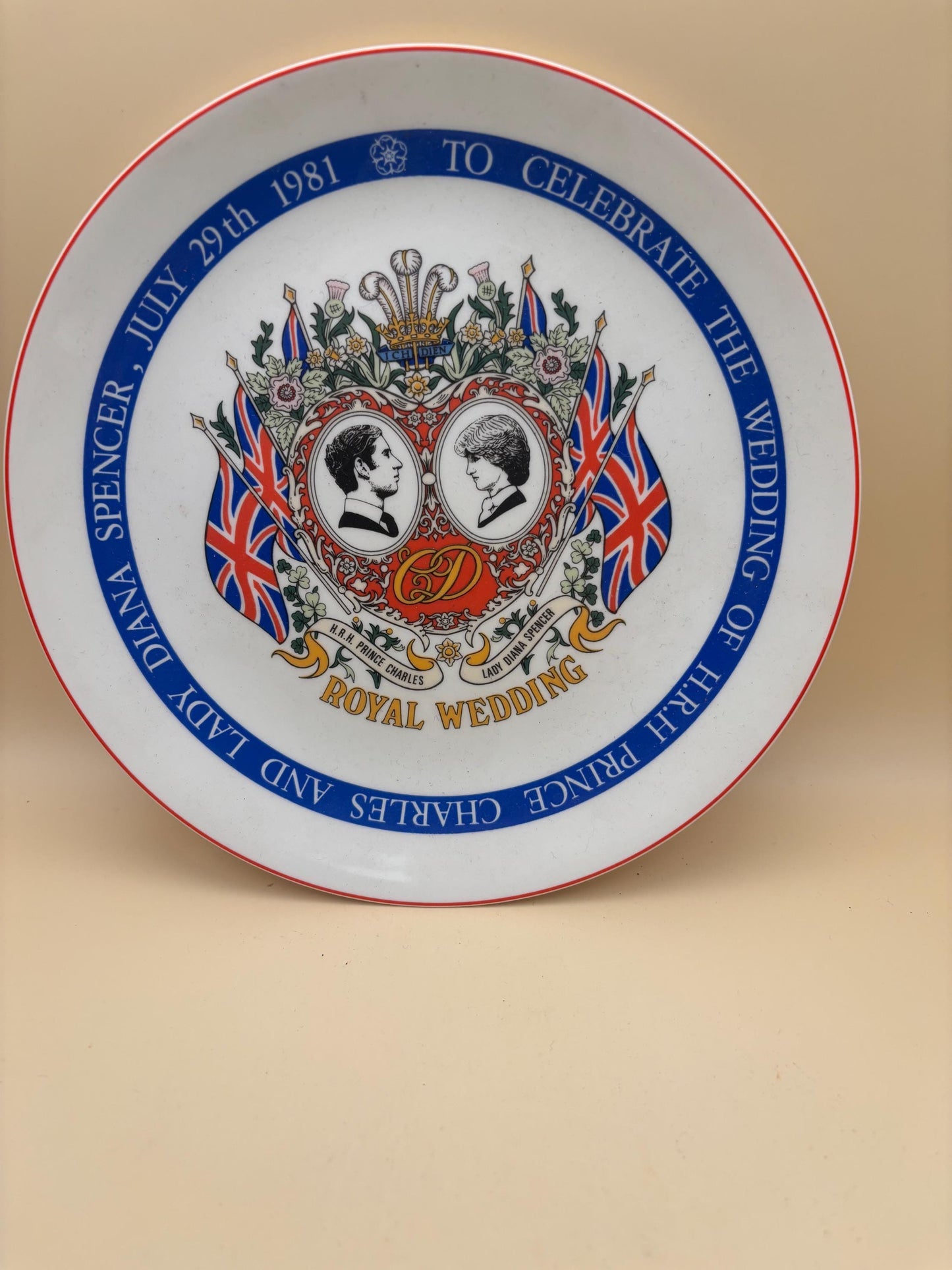 Vintage Wedgwood Royal Wedding Collection Plate 1981 Etruria & Barlaston Wedding of Prince Charles Princess Diana Made in England