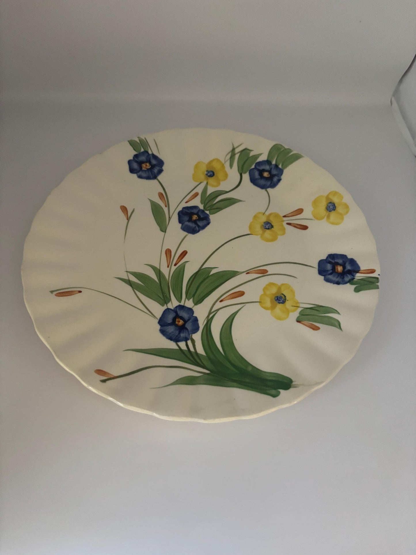 Blue Ridge Southern Potteries Dinner Plate, Summer Flowers Design, Lover Antiques and Vintage