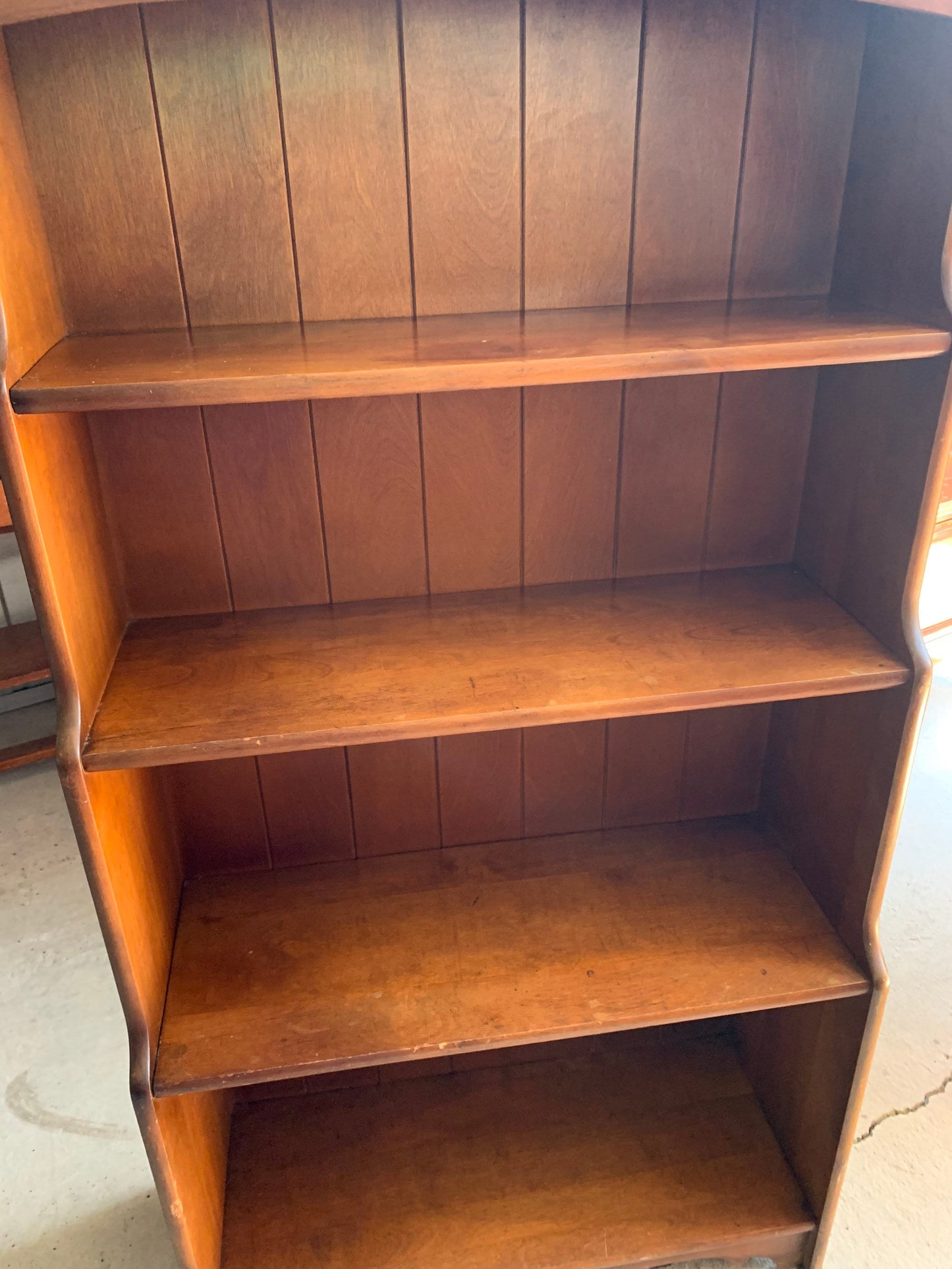 Cushman Colonial Creations Open Book Shelves 461 No. 3-77 Rustic Wood Bookcase Storage Shelf Shelving Lover Antiques and Vintage