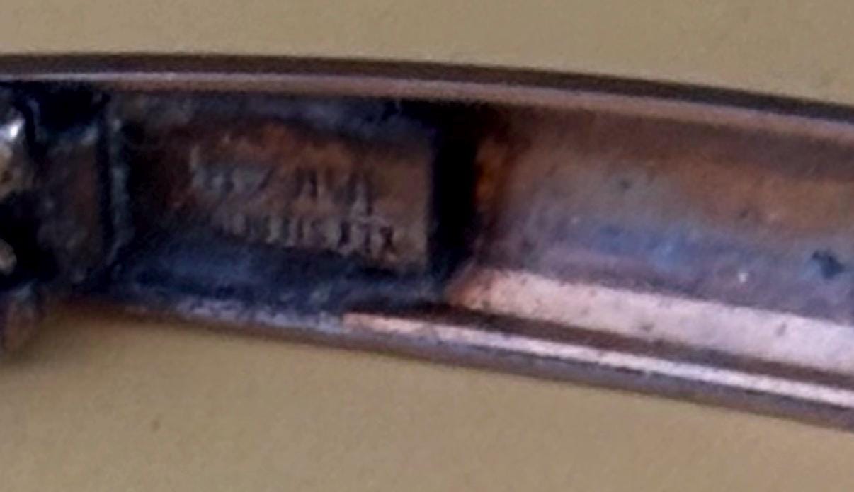 Sterling Silver Trifari Hair Clip, Marked Patent Pending Circa 1940's