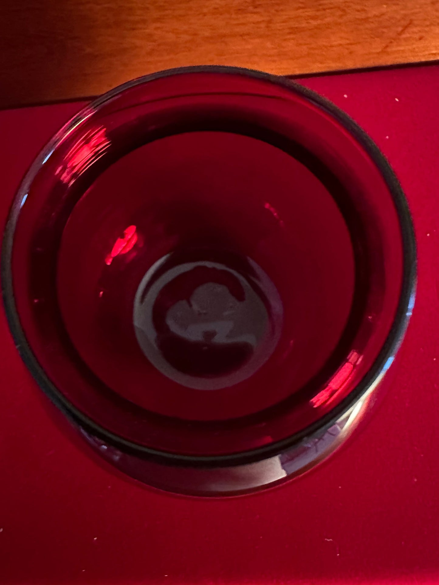 Vintage Ruby Red Glass Vase: Mini Art Glass Pitcher