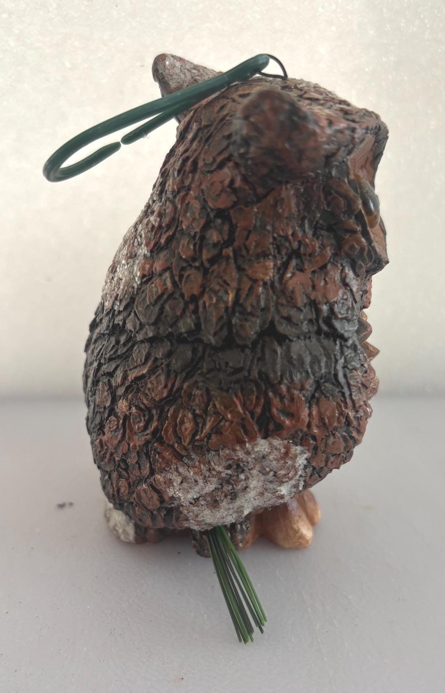 Vintage Owl in Pinecone Basket Ornament Gift For Her Lover Antiques and Vintage