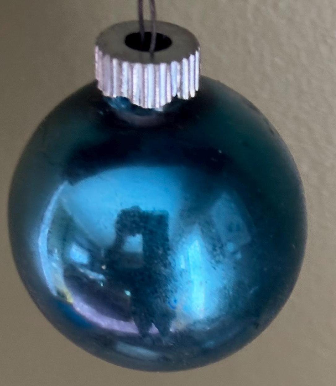 Vintage Shiny Brite Striped Blue Ball Ornament Circle Circa 1940’s Lover Antiques and Vintage