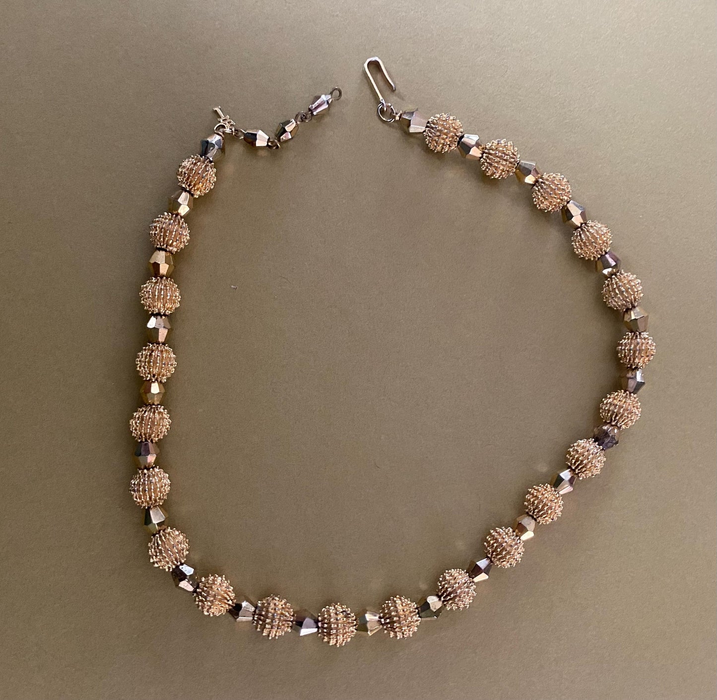 Vintage Crown Trifari Nubby Gold Style Choker Necklace Jewelry by Trifari Electra Collection Lover Antiques and Vintage