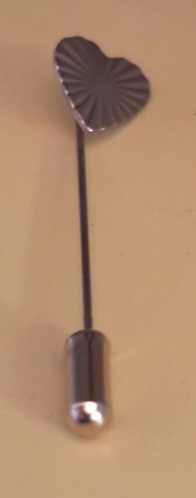 Copper Heart Lapel Pin, Metal Starburst Stick Pin