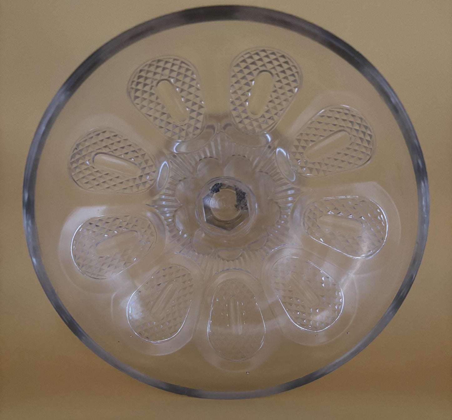 Antique Crystal Glass Footed Compote Glass Bowl EAPG Glass Footed Bowl Lover Antiques and Vintage