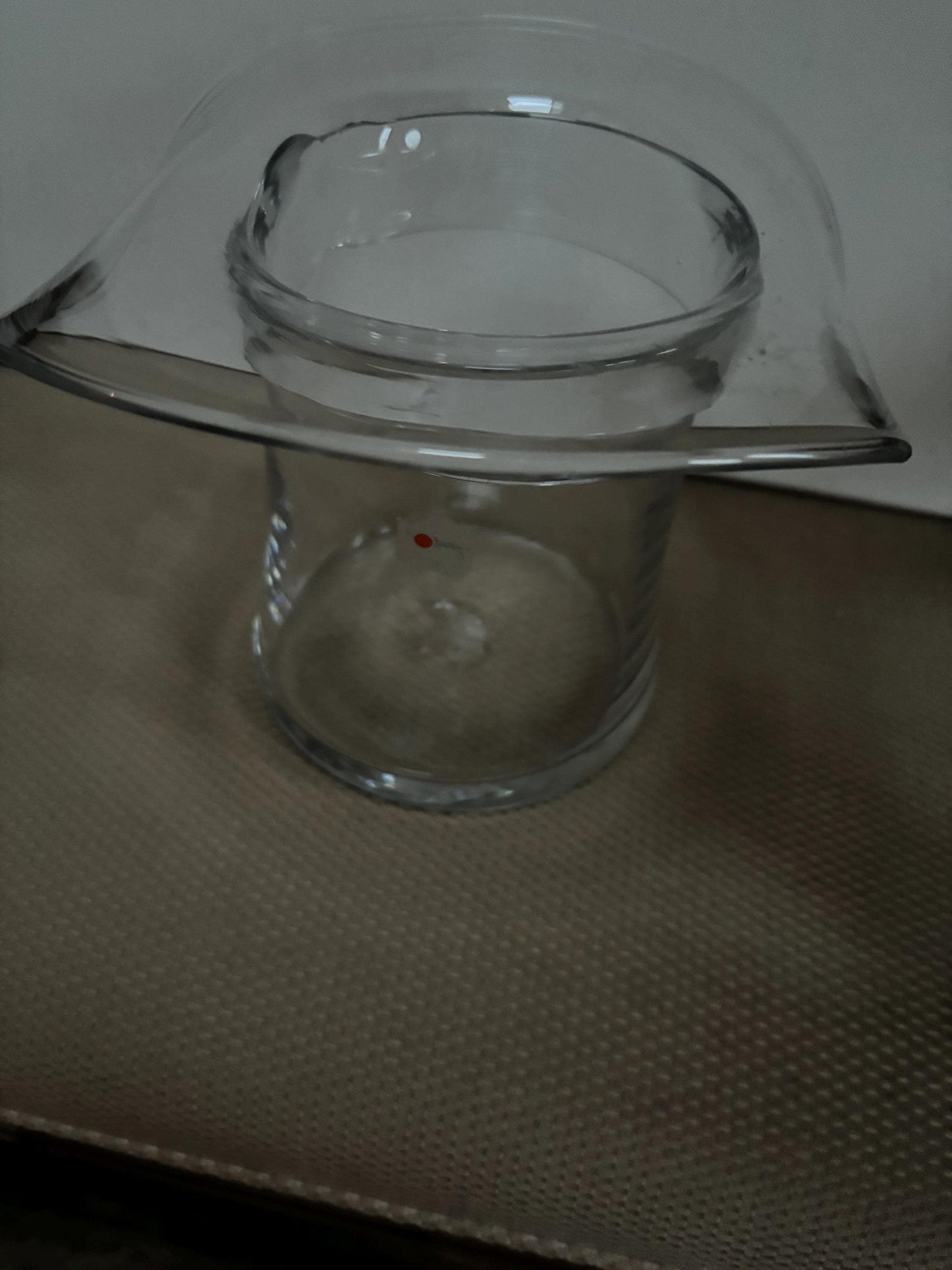 Vintage Hand Blown Clear Hat Vase Lover Antiques and Vintage