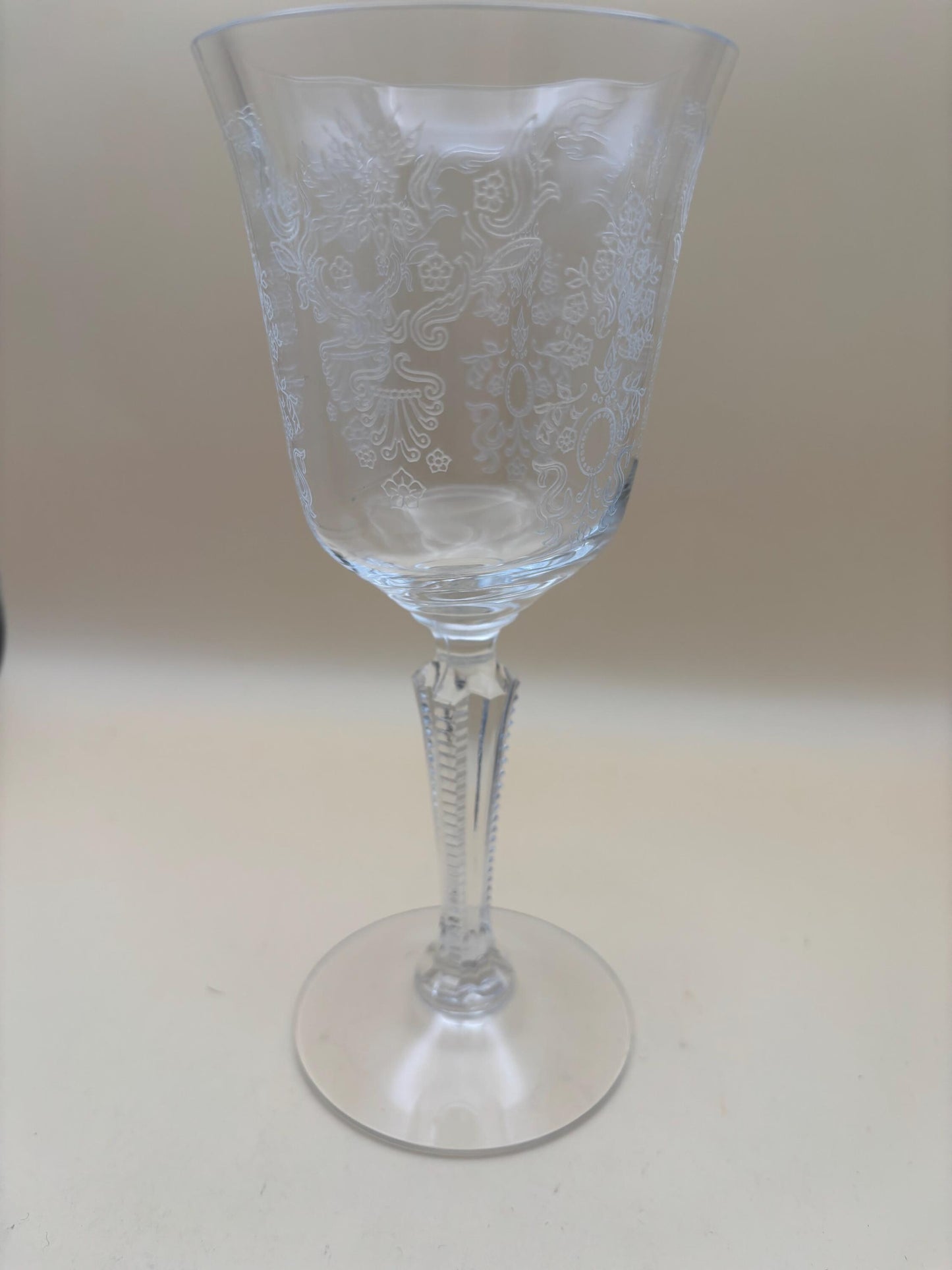 Vintage Fostoria Grand Majesty Crystal Wine Glass Lover Antiques and Vintage
