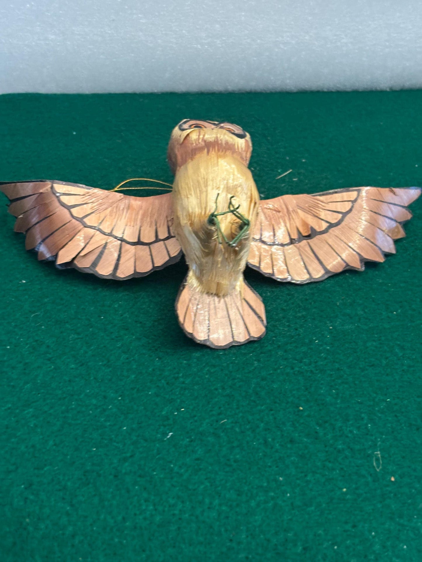Flying Owl Copper Ornament, Bird Lover Gift, Handmade Soaring Owl, Unique Bird Statue for Her or Him