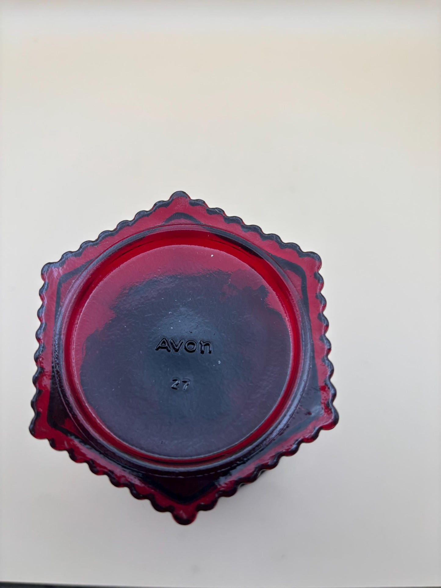 Vintage Avon Goblet Ruby Red Glass Wine Cup Red Glass Lover Antiques and Vintage