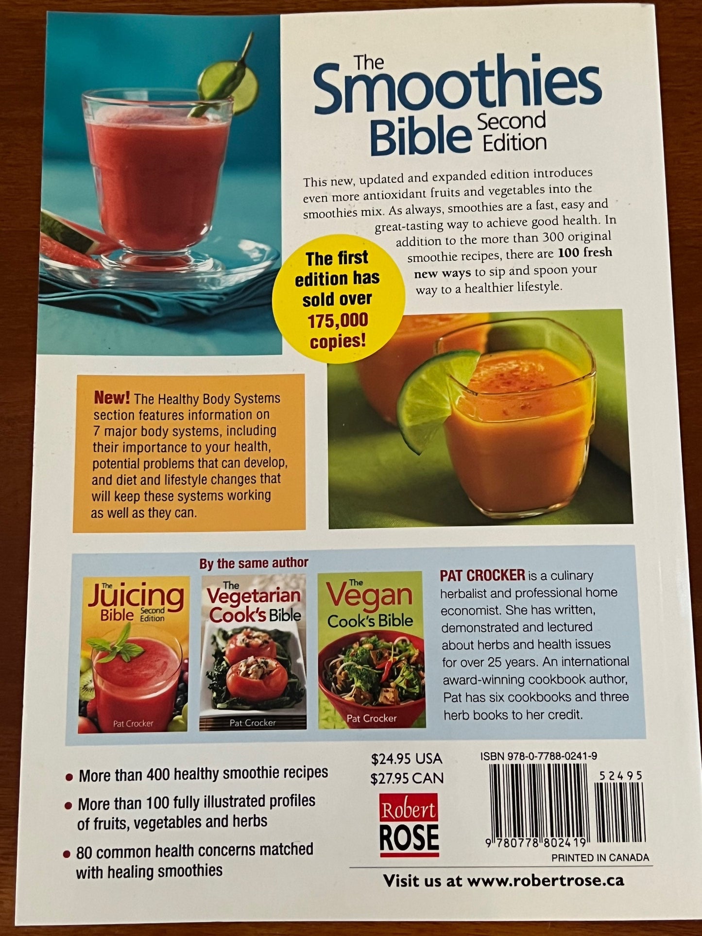 The Smoothies Bible by Pat Crocker is Brand New Second Edition Guide Learning Reference Book