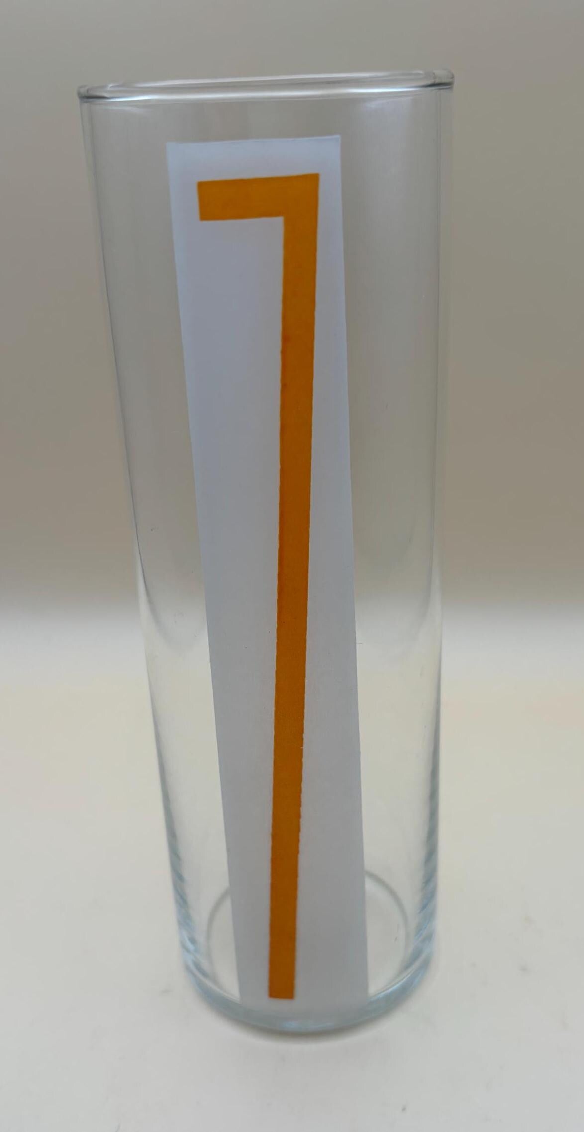 Mid Century Modern Libbey Hi Ball Tumbler Glass with 7 on it Lover Antiques and Vintage