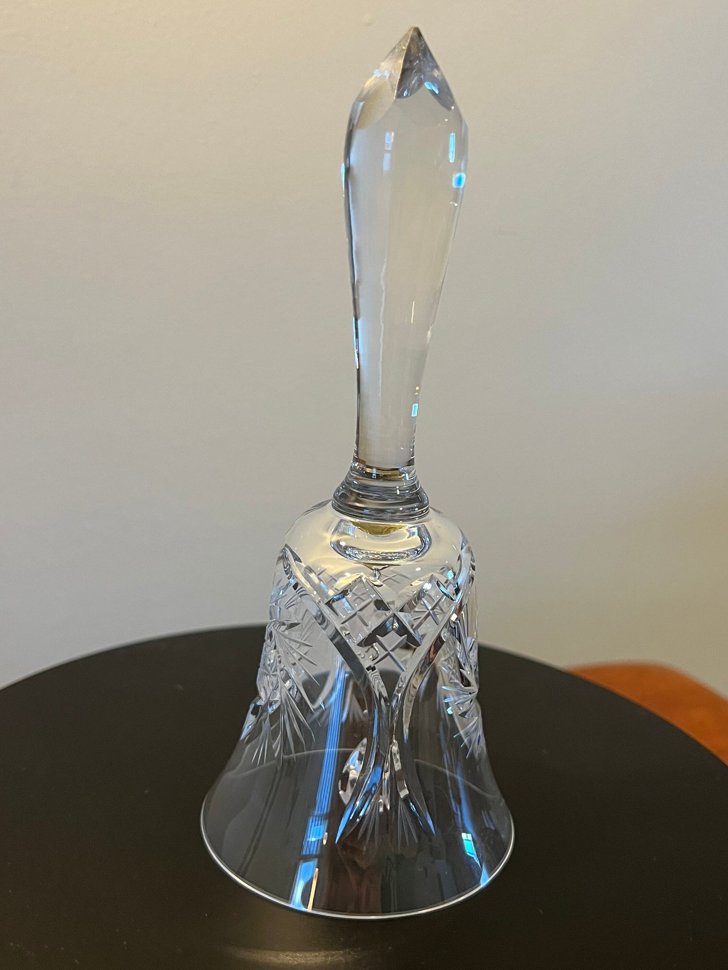 Vintage Crystal Cut Glass Bell Star of David Heavy Glass Bells Lover Antiques and Vintage