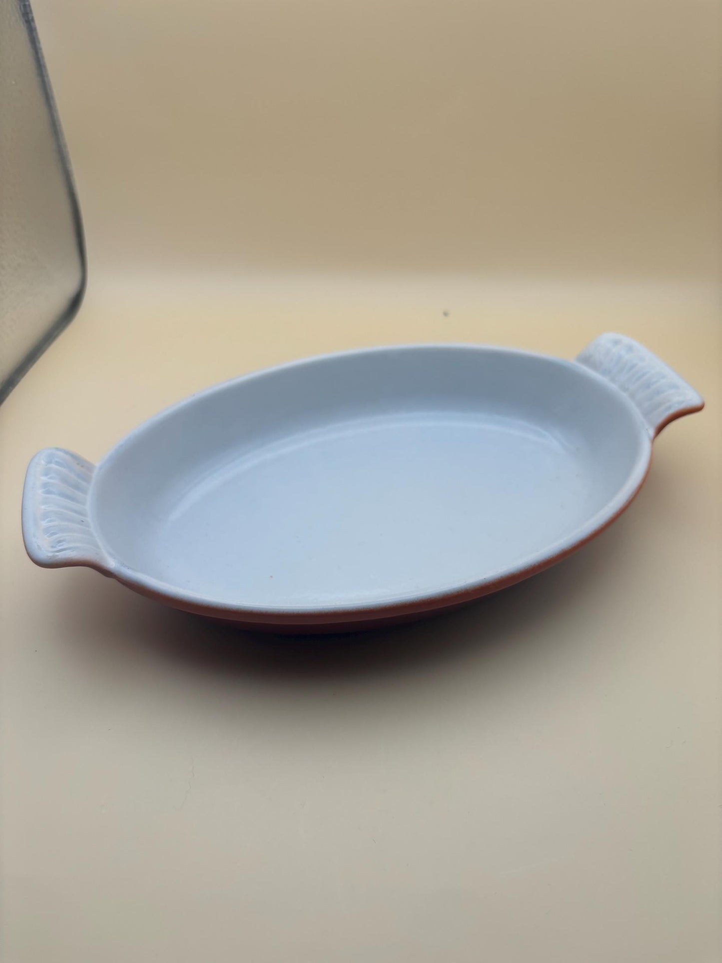 Vintage Le Creuset Style Au Gratin Baking Dish Flame Orange Enamel Cast Iron #20 by Dru Holland Lover Antiques and vintage