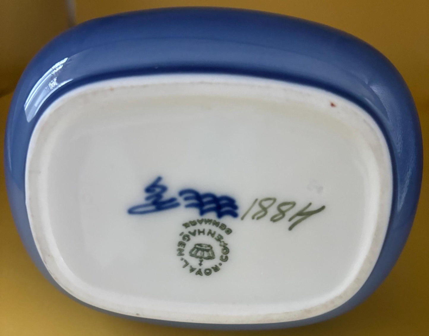 Vintage Royal Copenhagen Porcelain Blue Decanter with Stopper Number 188H Lover Antiques and Vintage