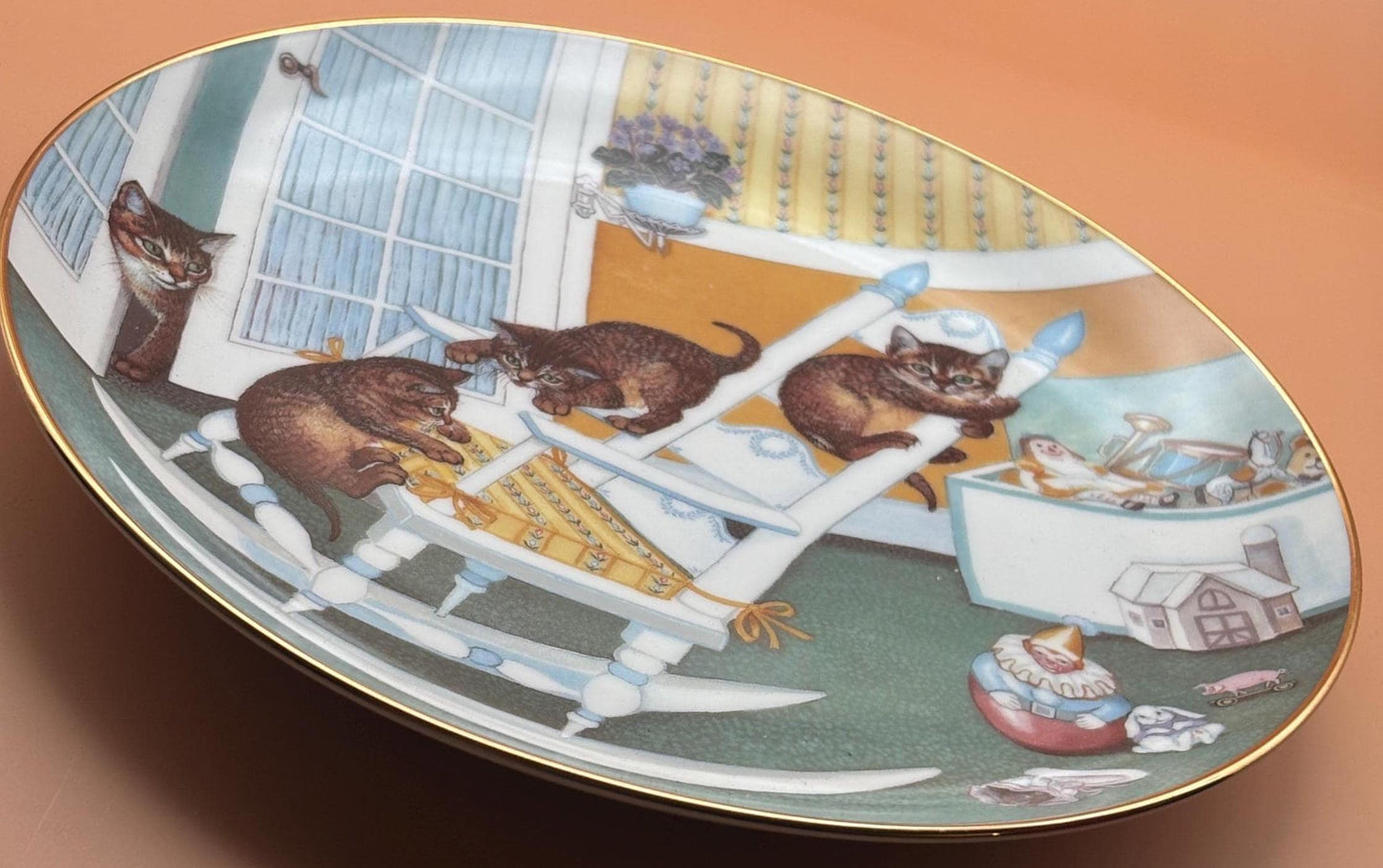 Hamilton Collection Cat Plate, Rock and Rollers Cats, Number 0695A, Lover Antiques and Vintage