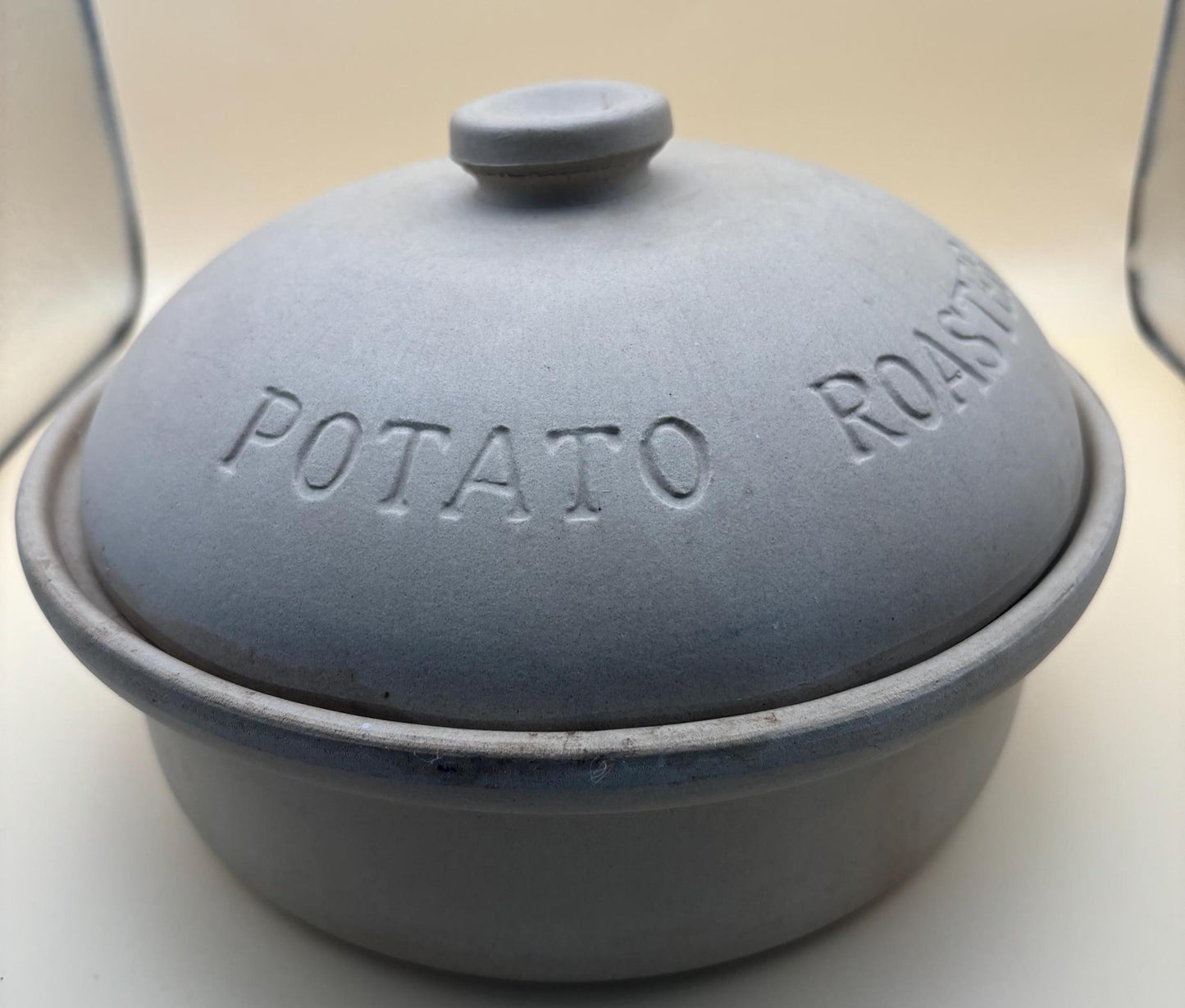 Vintage Sassafras Superstone Potato Roaster Pot with Lid Lover Antiques and Vintage