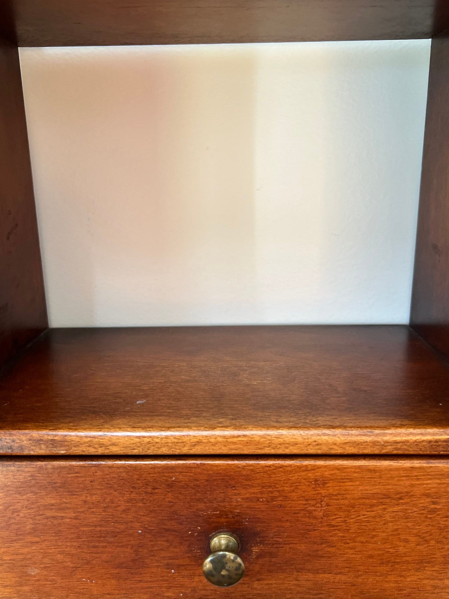 Vintage Cushman Colonial Hanging Wall Shelf with Drawer No. 3-46