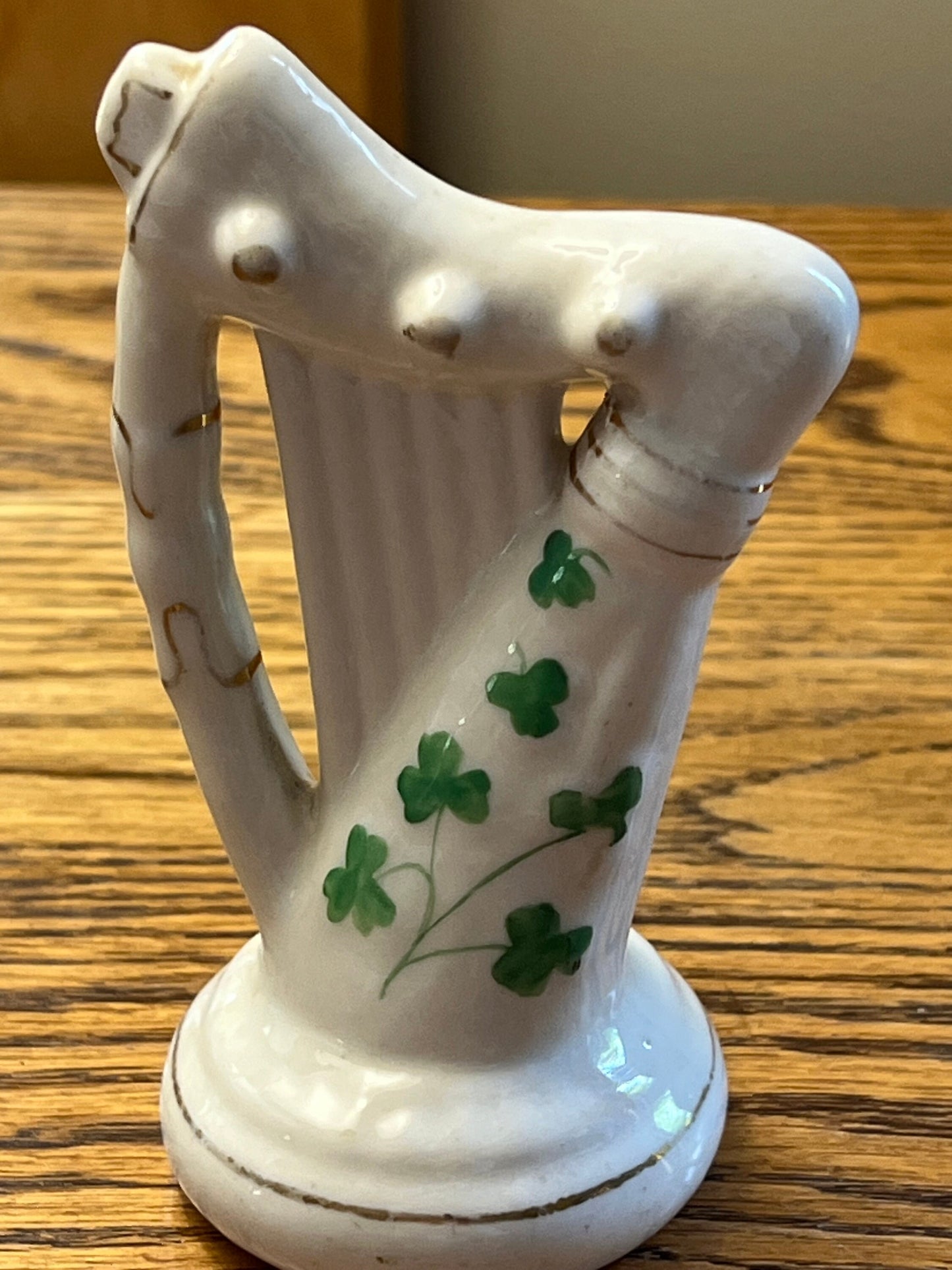 Vintage Harp Porcelain Figurine by Swan China England Harp Figure Lover Antiques and Vintage