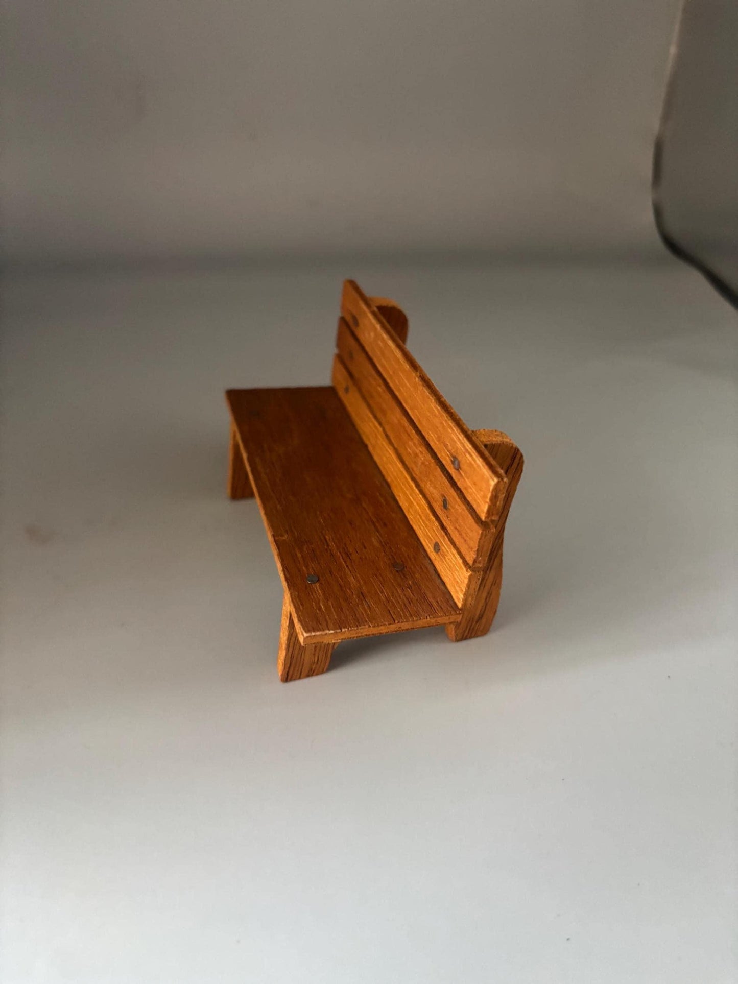 Vintage Dollhouse Wood Bench Miniature Wooden Furniture Lover Antiques Vintage