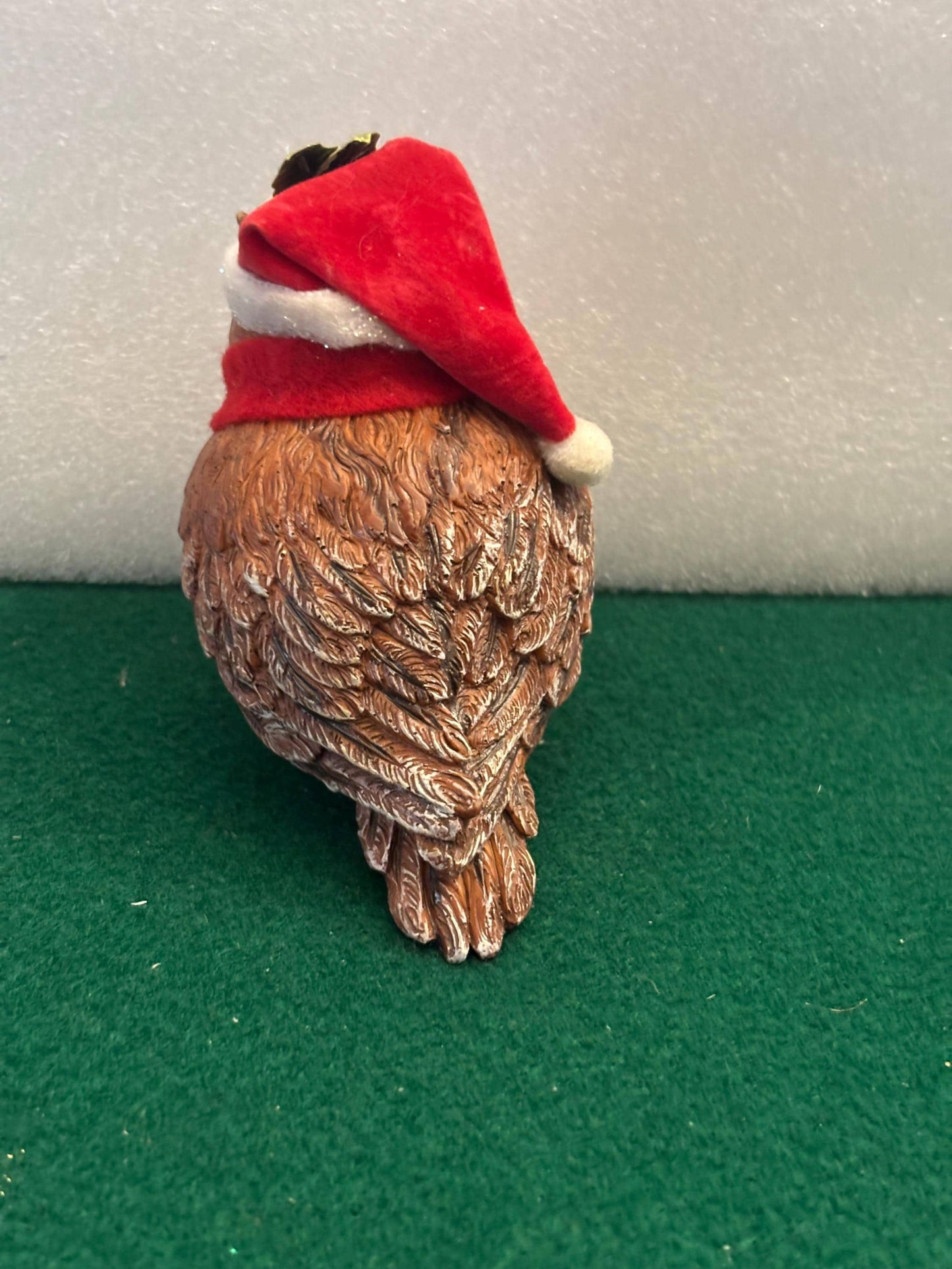 Vintage Owl Figurine with Red Scarf Gift For Her Lover Antiques and Vintage