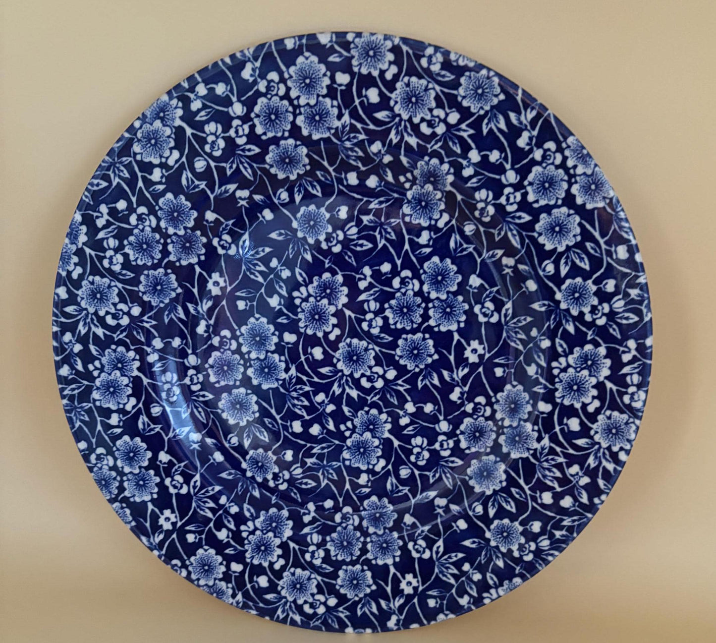 Vintage CALICO Blue Flower Dinner Plates Royal Crownford Ironstone England Blue and White Floral Transferware Lover Antiques