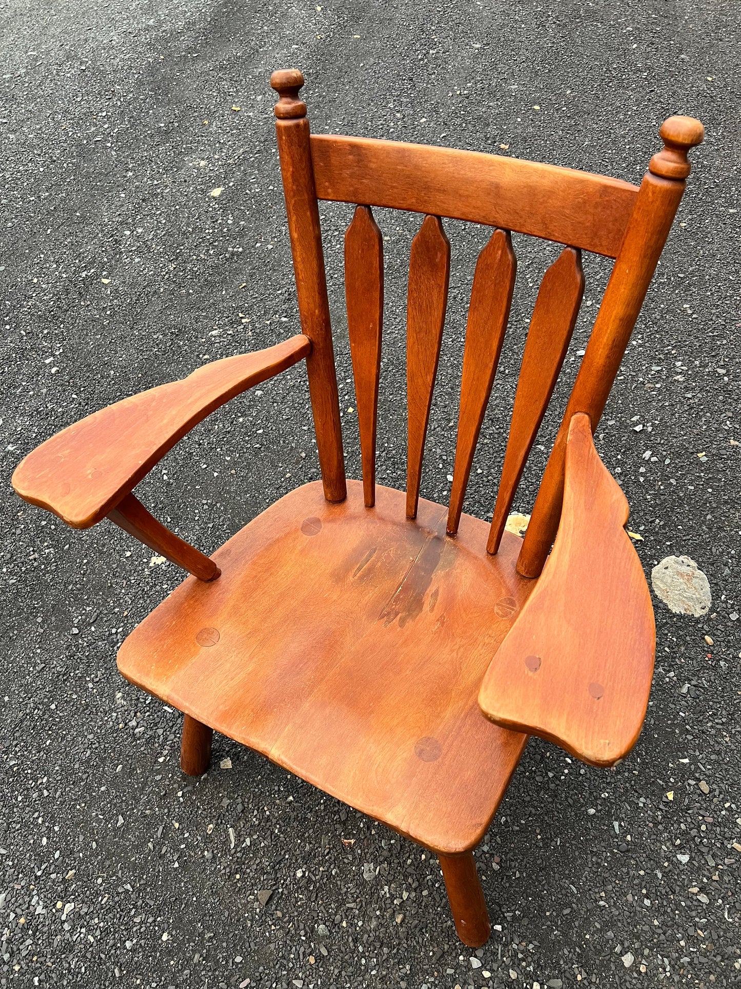 Vintage Cushman Colonial Searsburg Chair, Round Post Accent Chair