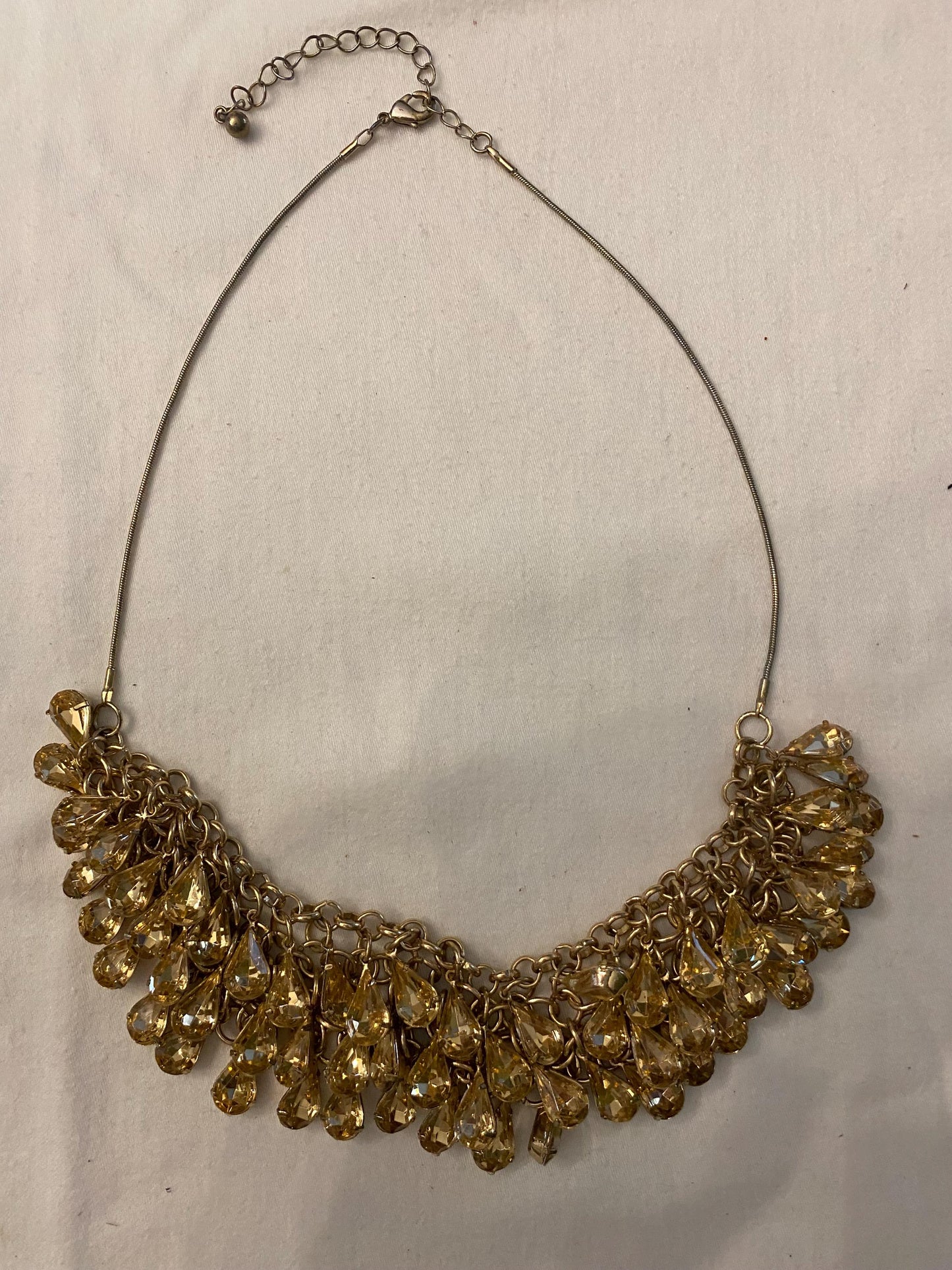 Vintage Gold Fringe Collar Necklace: Cha Cha Jewelry