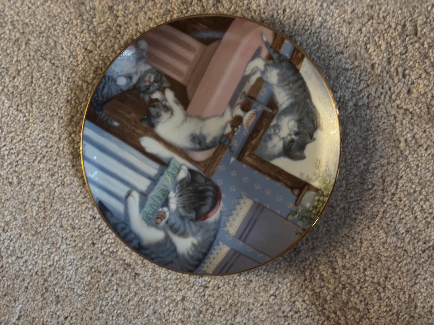 Hamilton Collection Cat Plate, Mischief Makers Cats, Number , Lover Antiques and Vintage