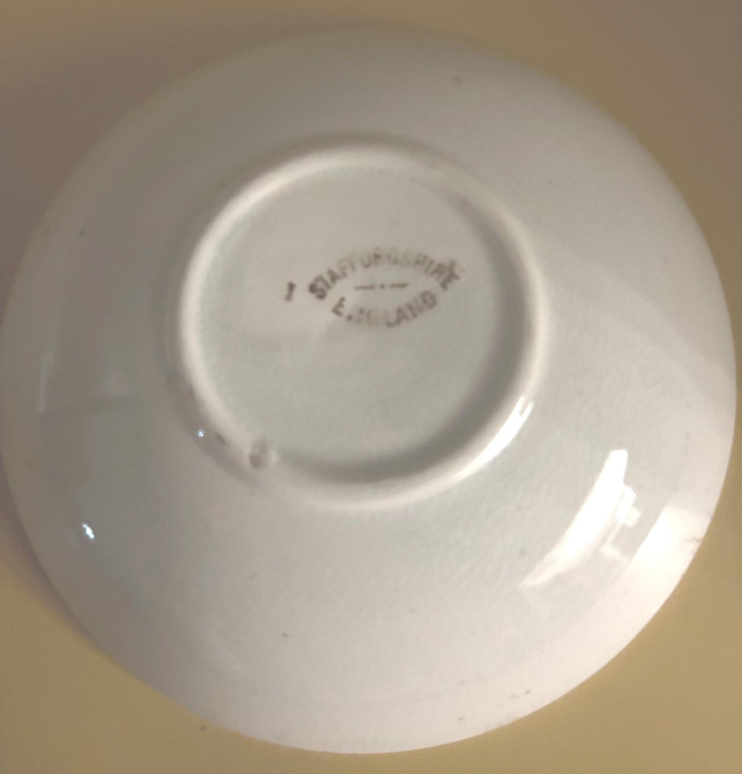 Staffordshire Tea Cup and Saucer Made in England Lover Antiques and Vintage