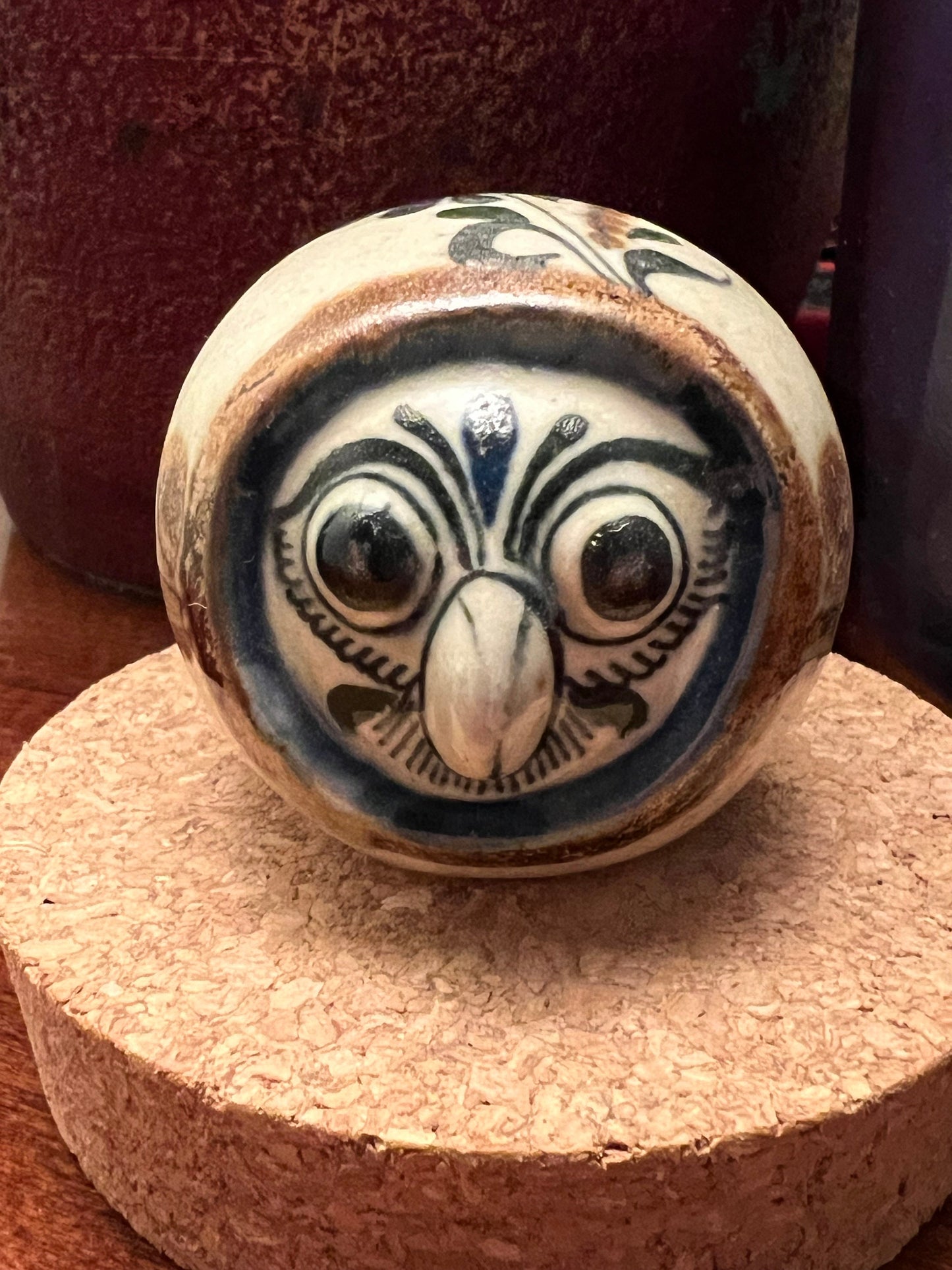 Vintage Tonala Mexican Pottery Owl - El Palomar Ken Edwards