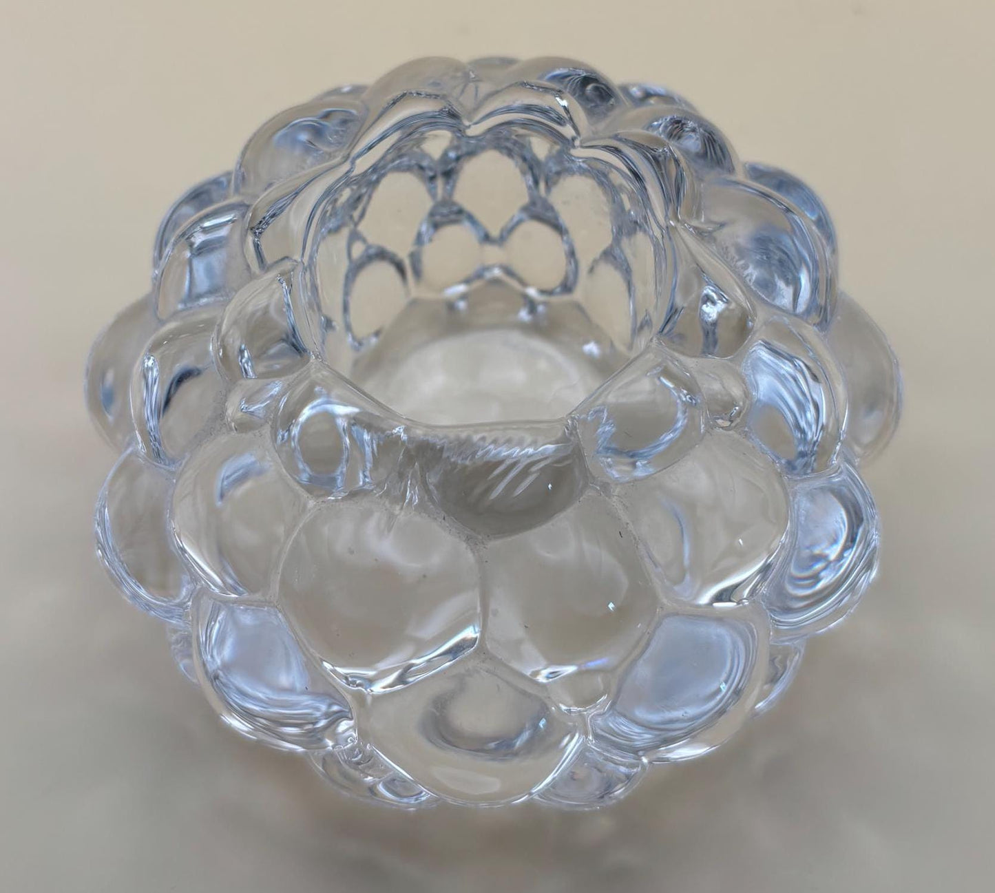 Vintage Orrefors Sweden Crystal Glass Votive Candle Holder Mid Century Glass Structure Bubble Art Lover Antiques and Vintage