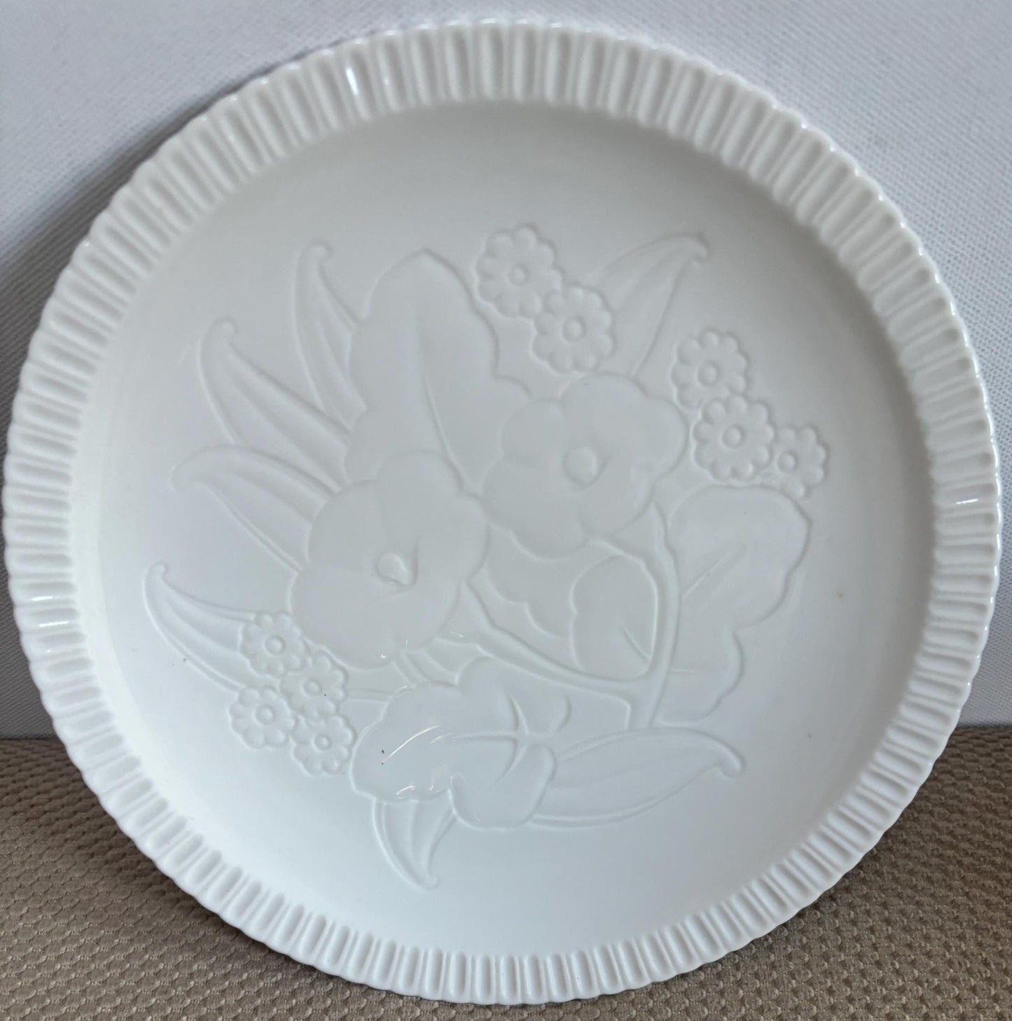 Vintage Shelledge White Salad Plate with Narrow Flutes Edging Syracuse China Lover Antiques and Vintage