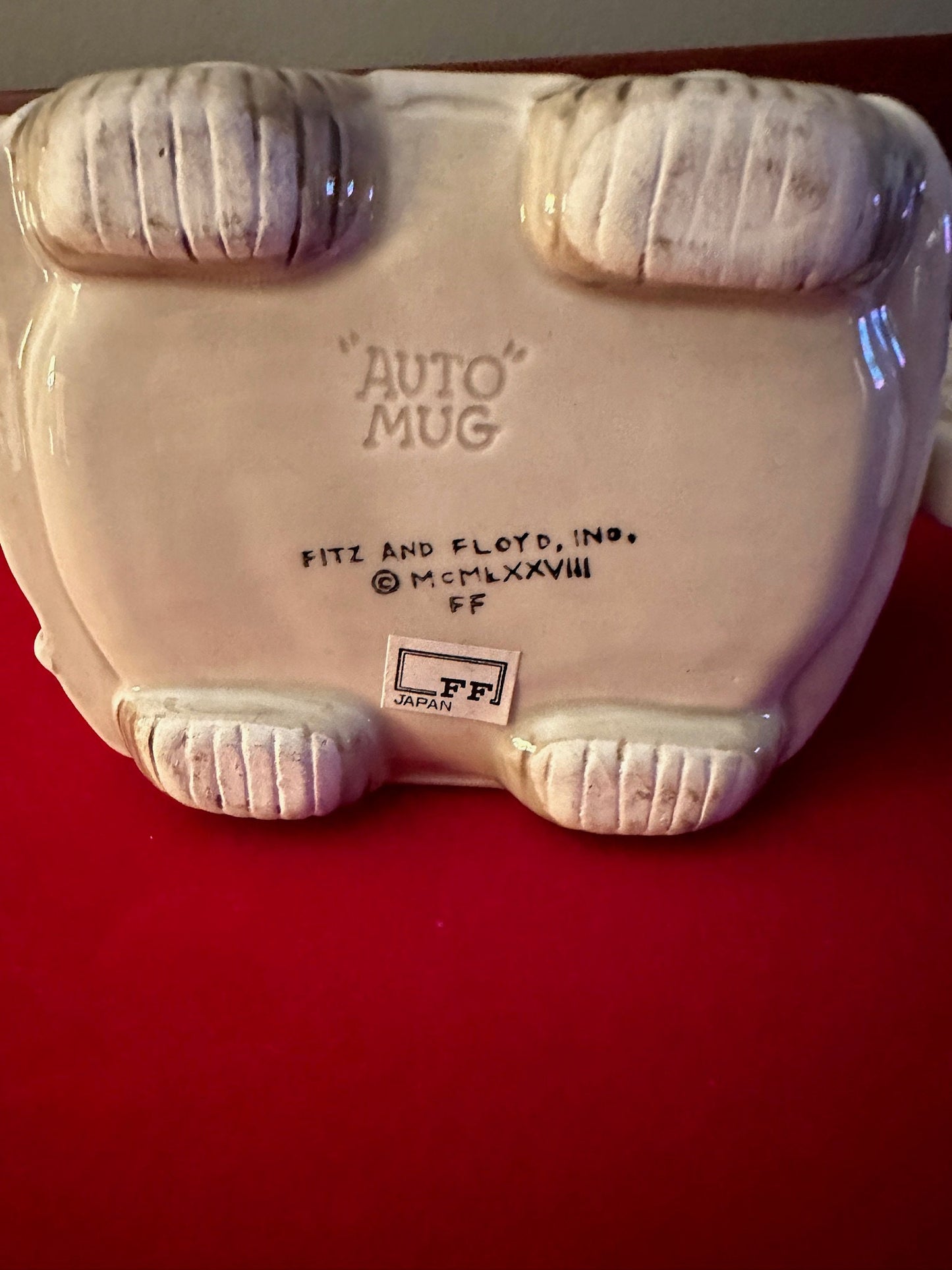 Vintage Fitz & Floyd Car Mug: Ceramic Novelty Auto Cup