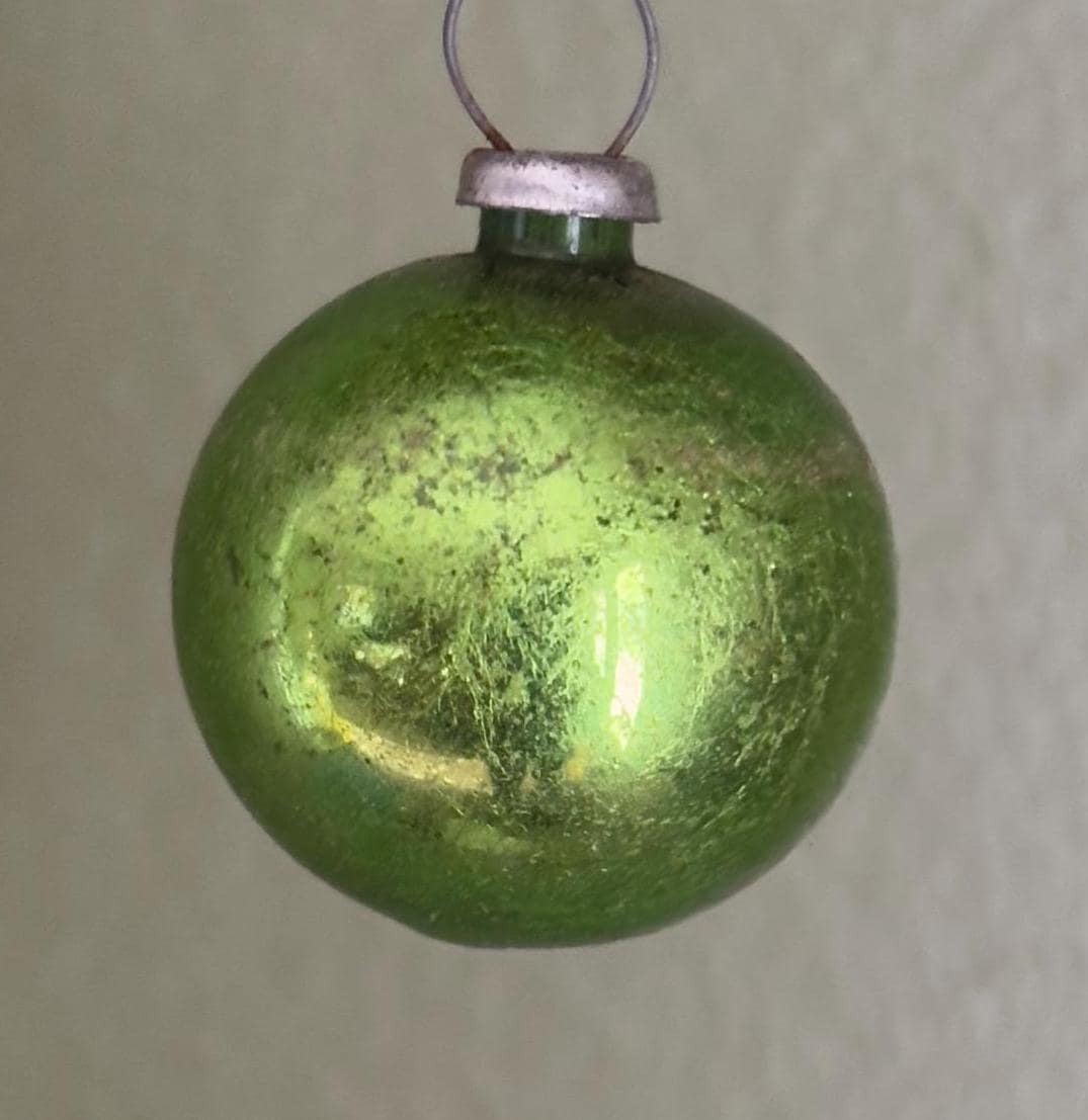 Vintage Shiny Brite Striped Ball Ornament Circle Circa 1940’s Lover Antiques and Vintage