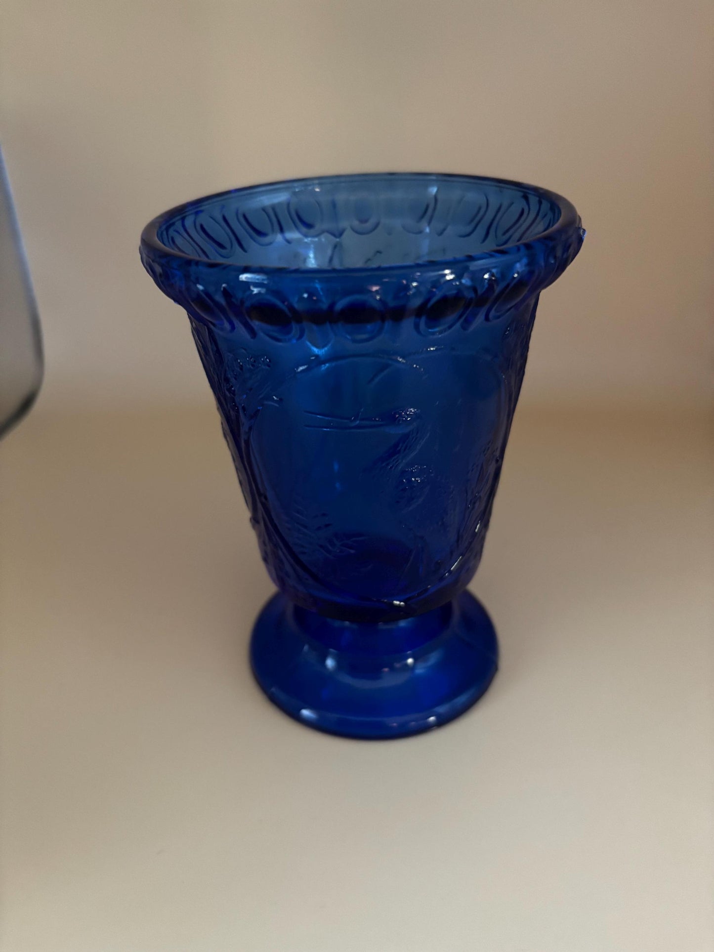 Vintage Cobalt Blue Votive Holder Lover Antiques and Vintage