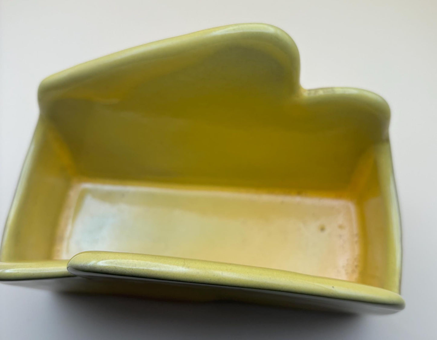 Vintage Frankoma Pottery Napkin Holder Number 264 Autumn Yellow Lover Antiques and Vintage