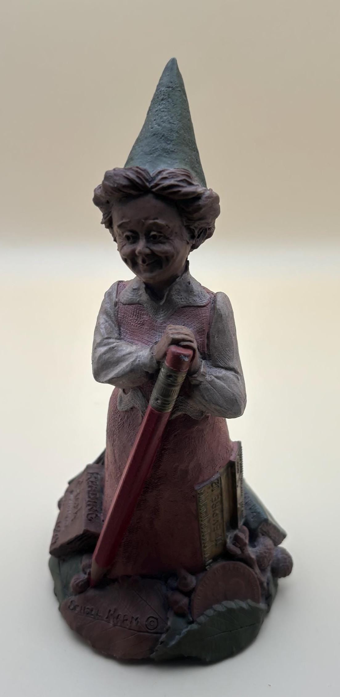 Vintage Gnome School Marm by Tom Clark Cairn Artists Mom Too Edition #85 Retired Lover Antiques and Vintage