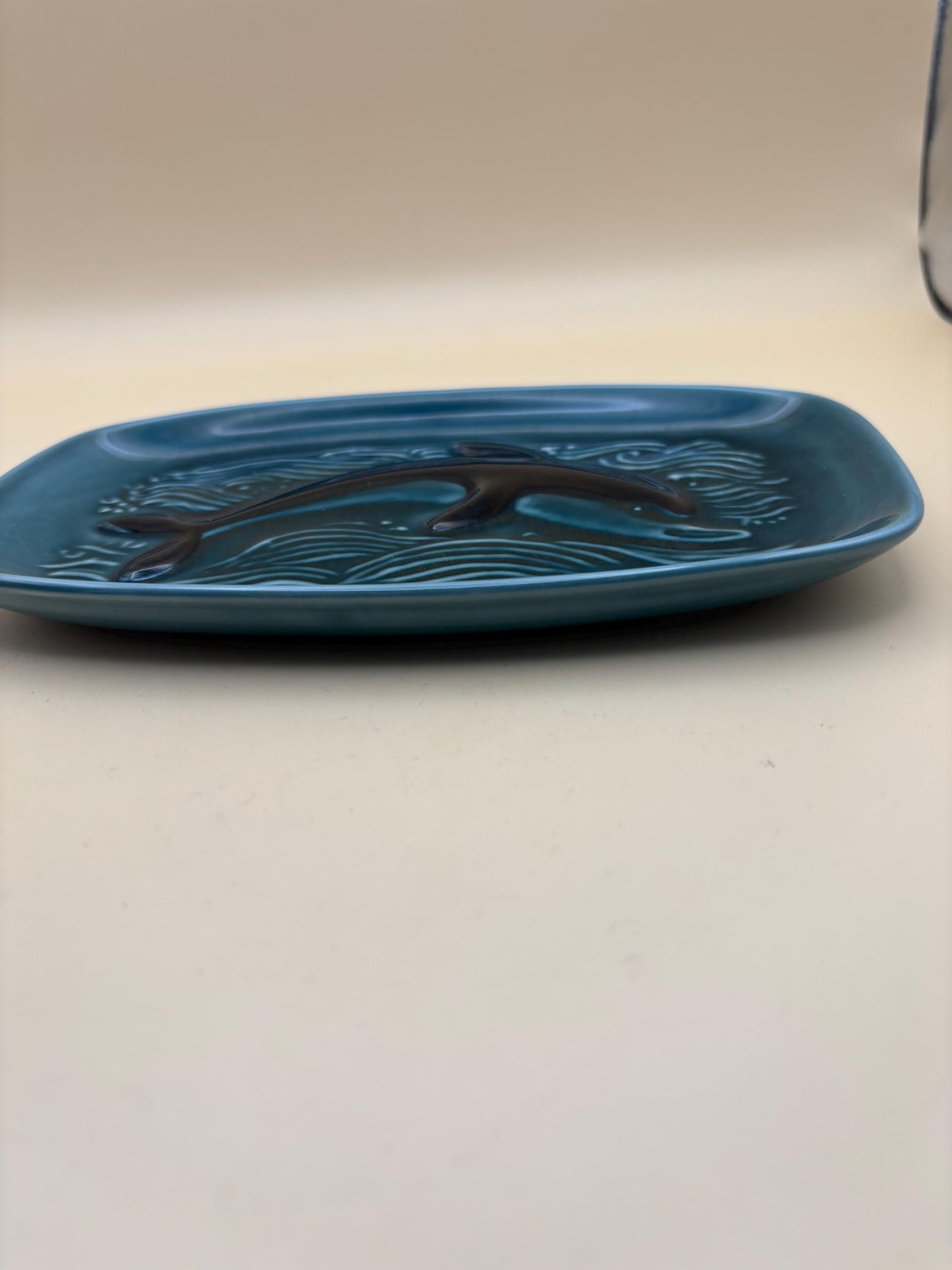 Vintage Poole Pottery Dolphin Trinket Dish Tray Lover Antiques and Vintage
