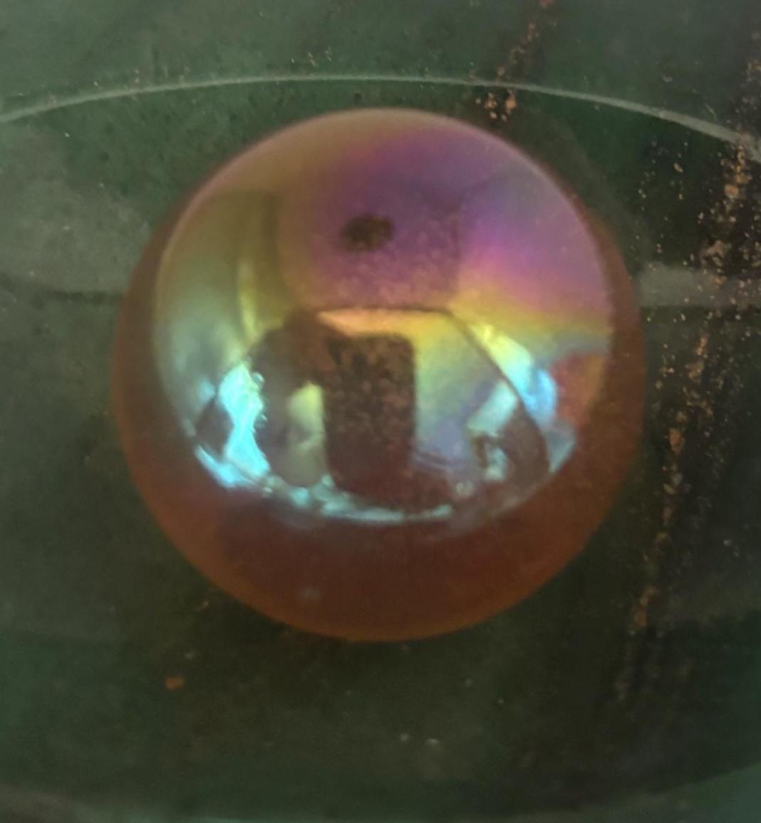 Rainbow Aura Ocean Jasper Paperweight Sphere Crystal Healing Stone Unique Desk Decor