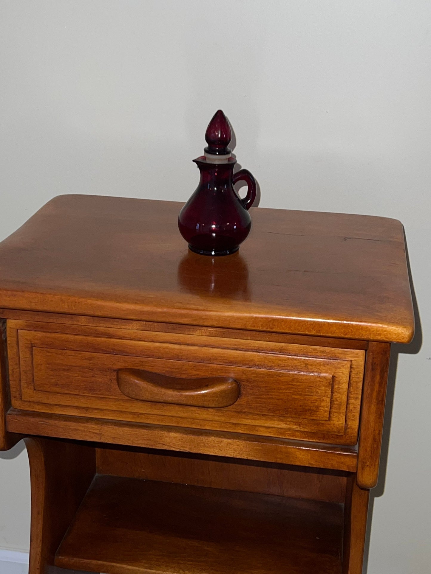Vintage Avon Ruby Glass Oil & Vinegar Cruet Decanter