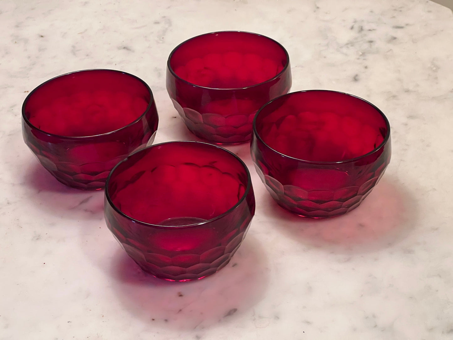 Fenton Ruby Red Shot glasses Set of 4 3” tall