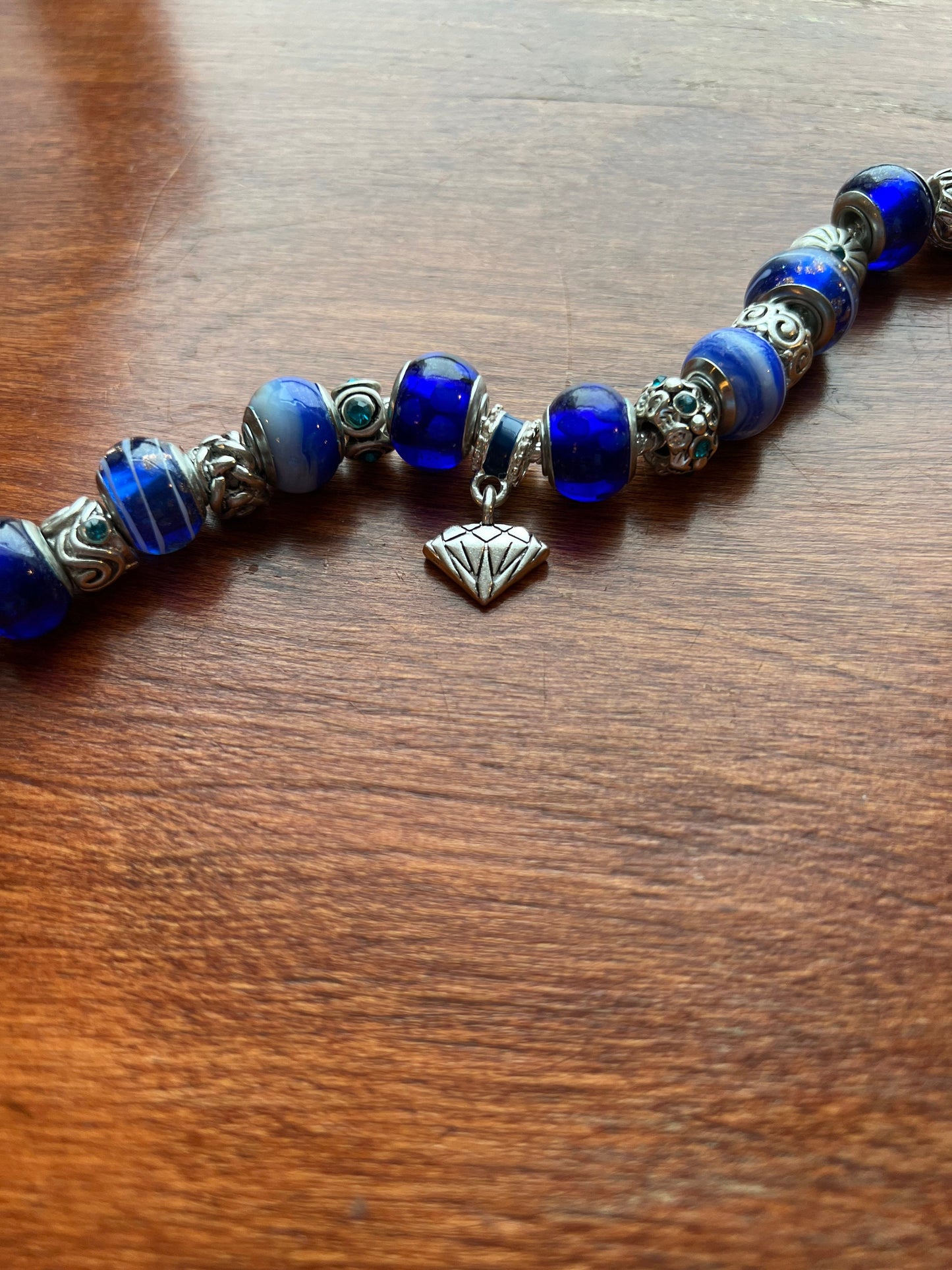 Charm bracelet Willabee and Ward jewelry Royal Blue Diamond love Valentine’s Day Gift charms beads