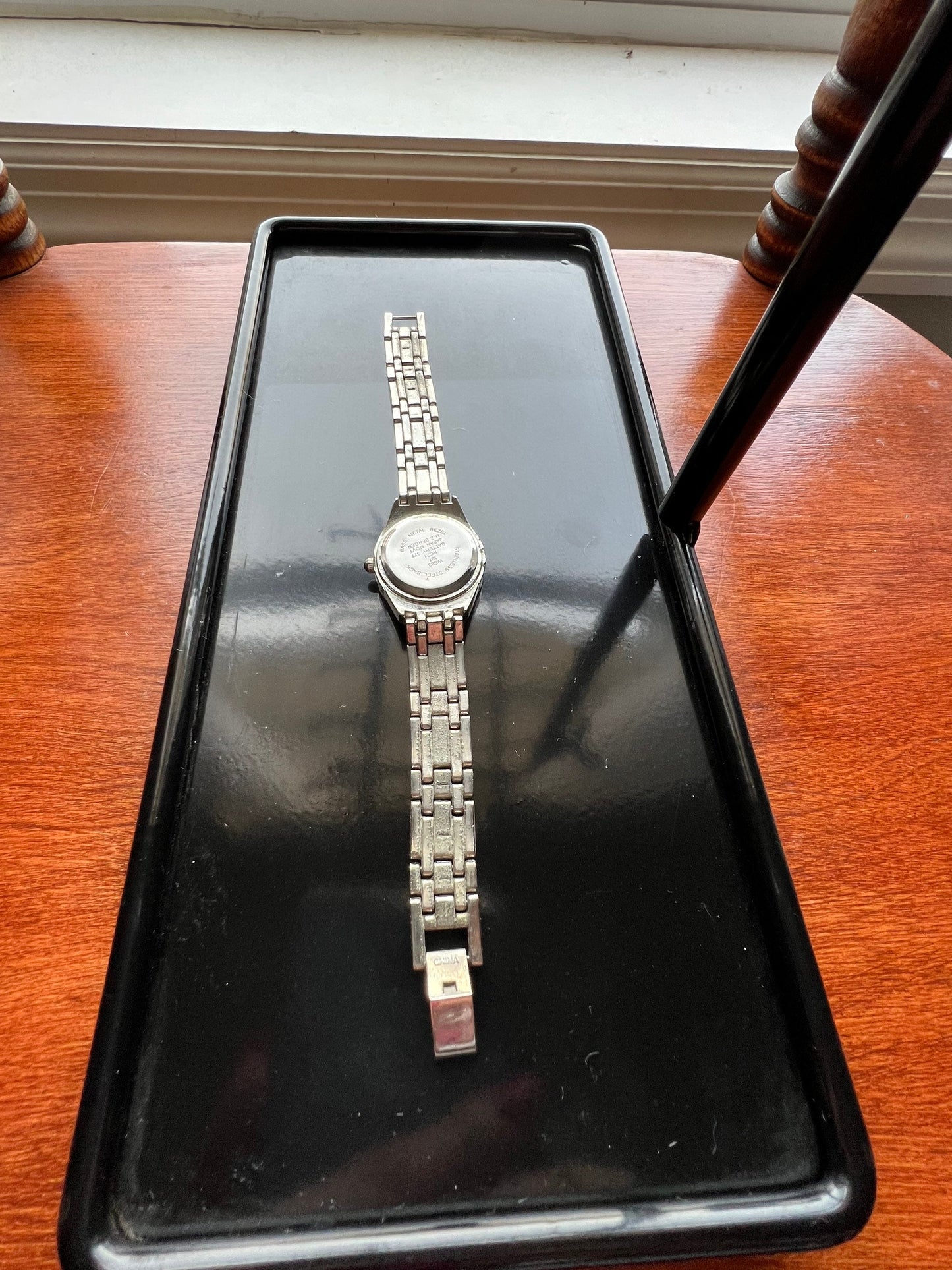 Vintage Pink Clear Rhinestone Quartz Bezel Watch Girl Gift Pretty Things Lover Antiques and Vintage