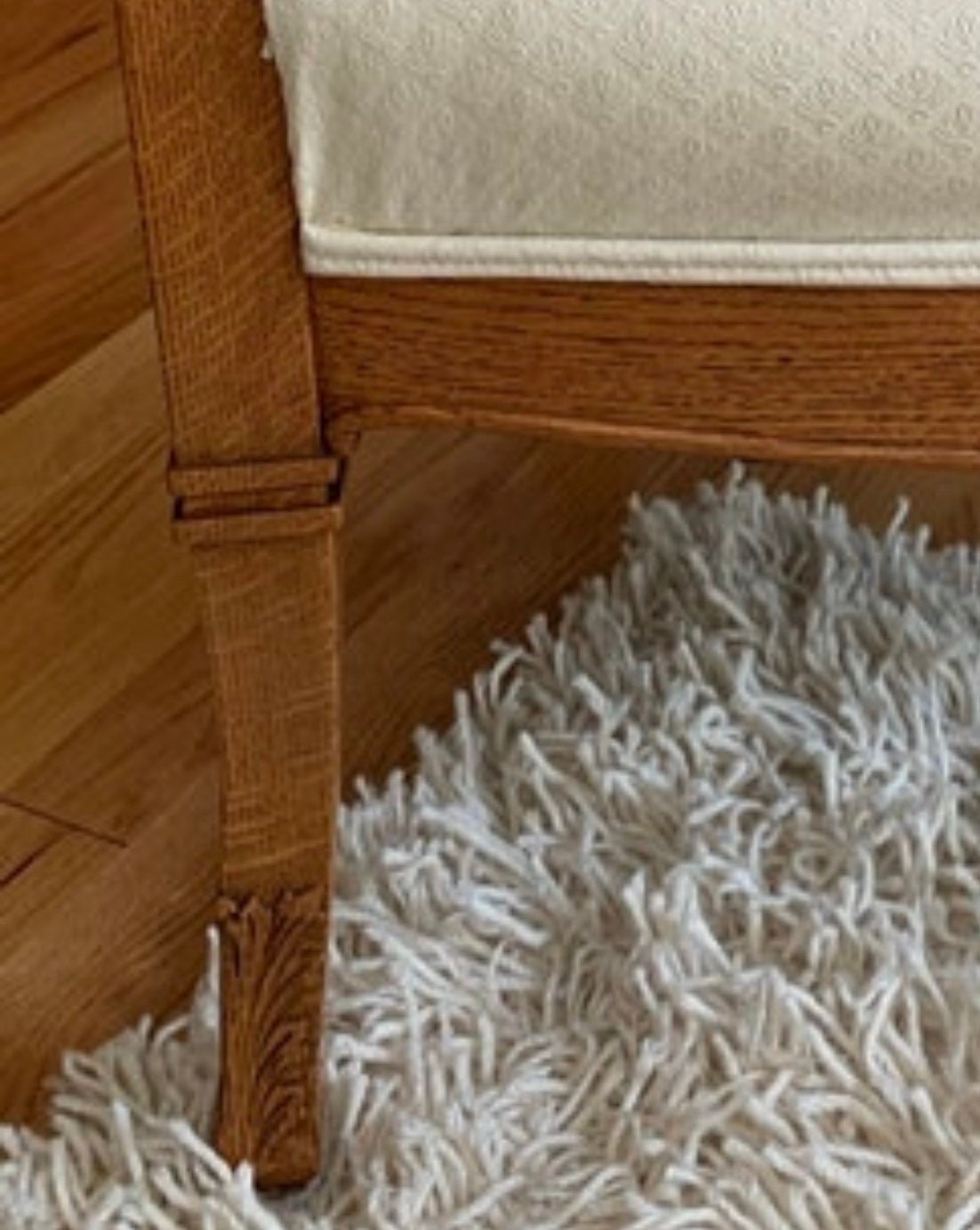 Antique Tiger Oak Cross Pattern Upholstered Accent Chair Lover Antiques and Vintage