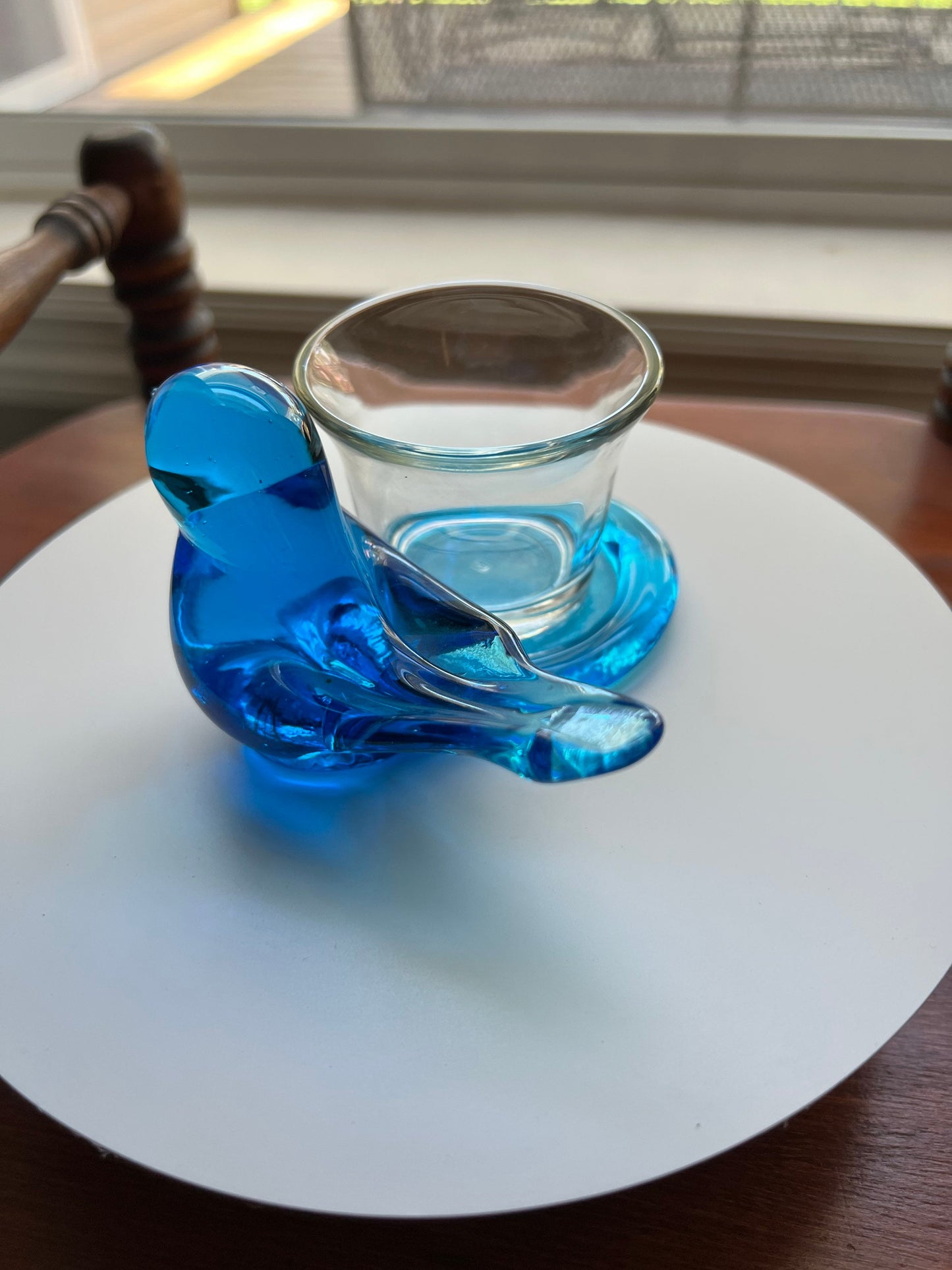 Vintage Bluebird of Happiness signed by W. Ward, dated 1993 Art Glass Artwork Bluebirds blue bird