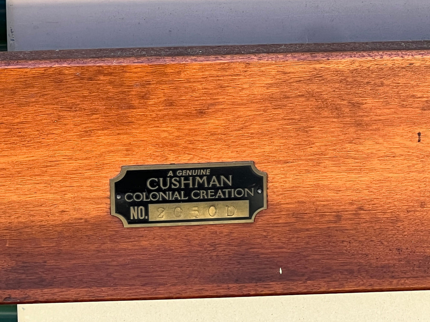 Cushman Colonial Creations Molly Stark Double Bed No. 2050D vintage furniture headboard footboard side rails slats
