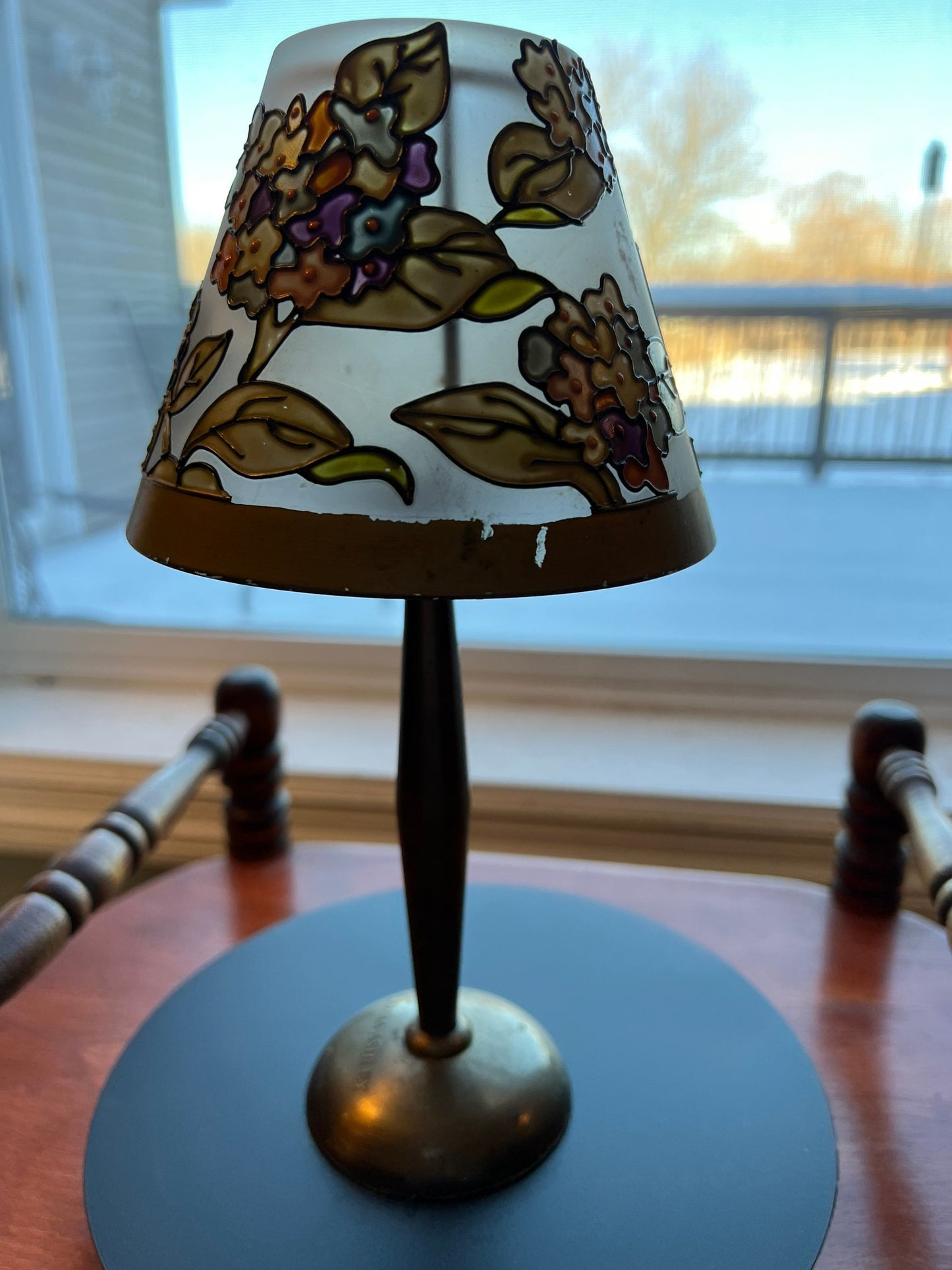Vintage Laura Ashley Covered Candle Light or Tea Lamp