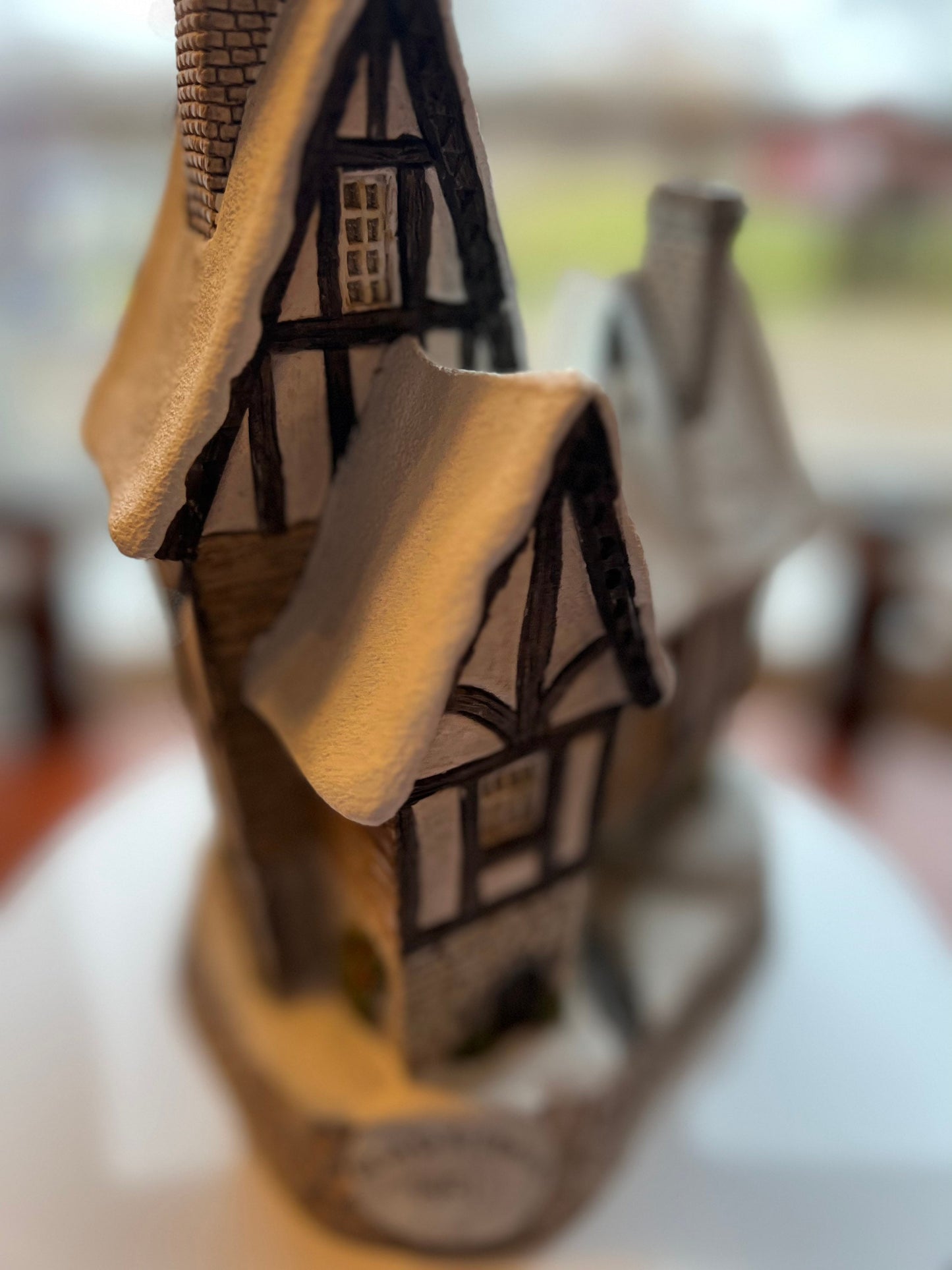 Vintage Fred’s Home by David Winter Cottages Special for Christmas 1991 Scrooge Collection handmade hand painted Great Britain figurines